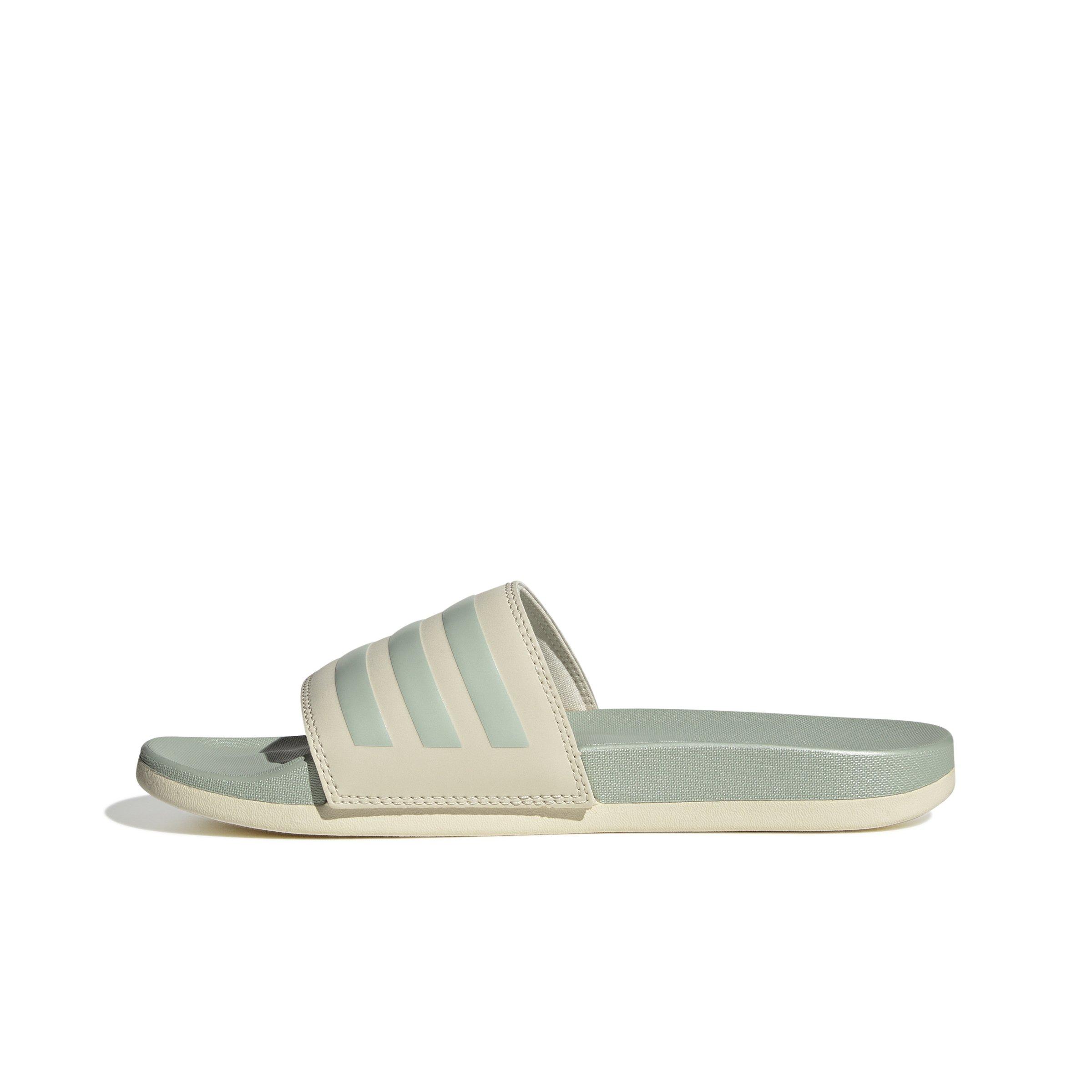 adidas Adilette Comfort Women's "Wonder White/Linen Green Metallic" Slide