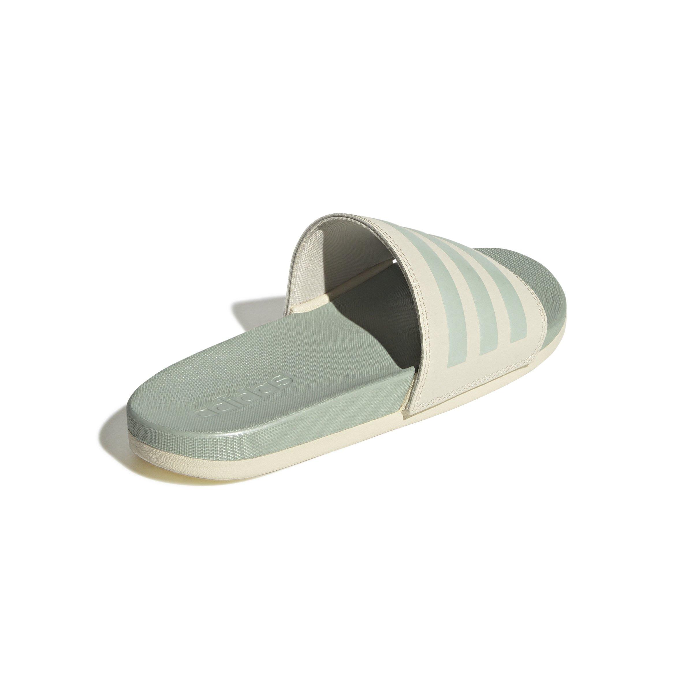 adidas Adilette Comfort Women's "Wonder White/Linen Green Metallic" Slide