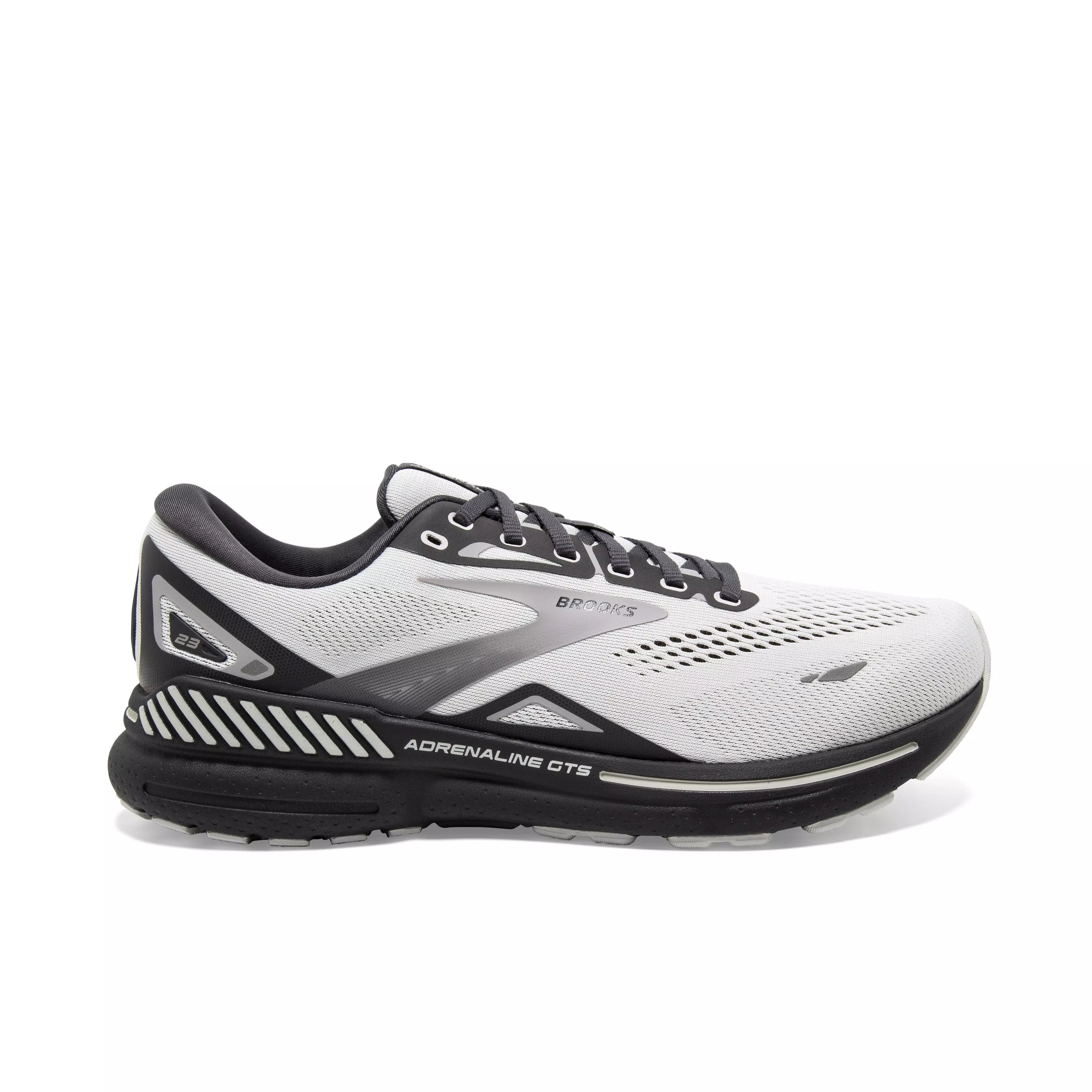 Brooks Adrenaline GTS 23 "Oyster/Ebony/Alloy" Men's Extra Wide Running Shoe - OYSTER/EBONY/ALLOY