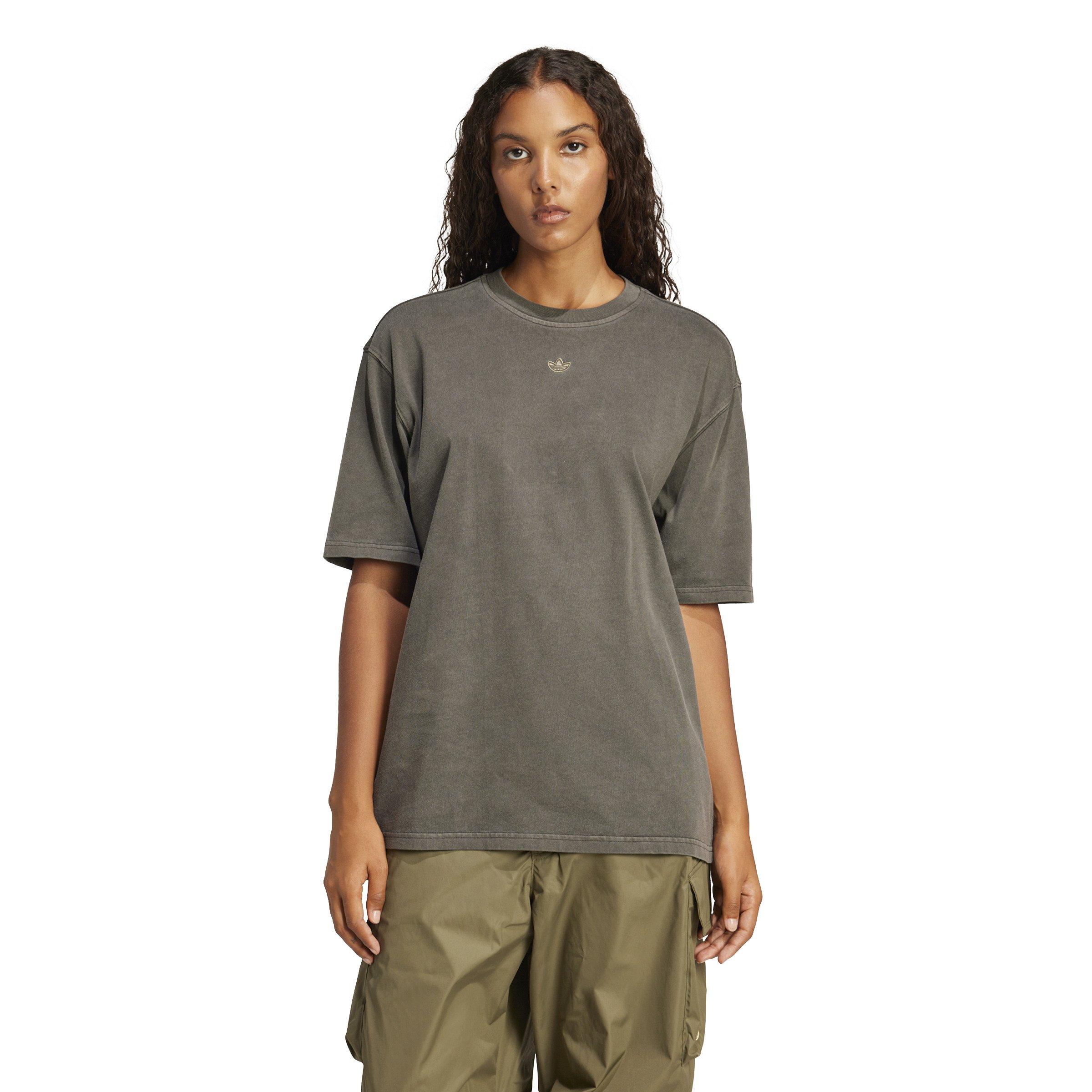 adidas Originals Women's Washed Oversized T-Shirt -Black - BLACK