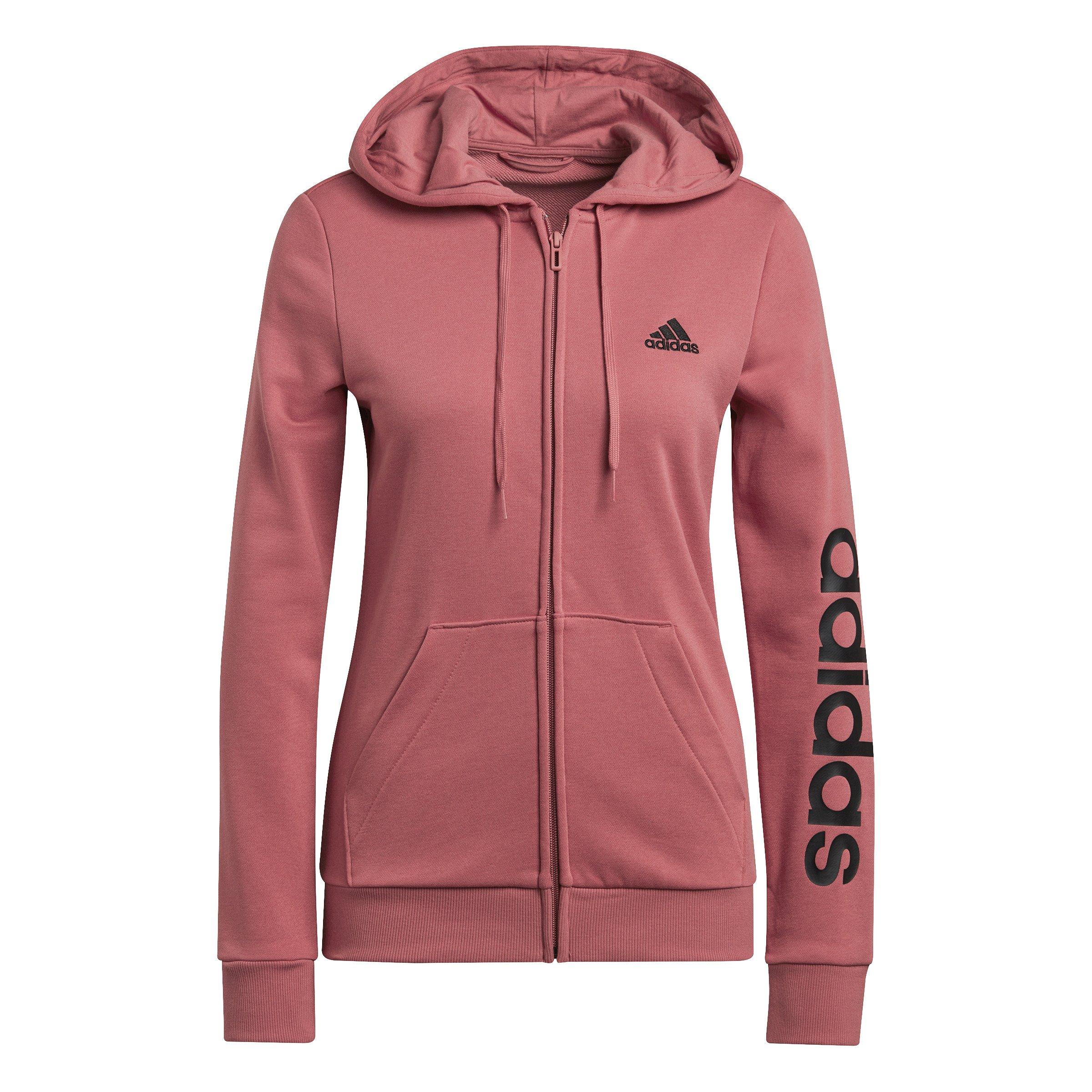 adidas essentials logo full zip hoodie