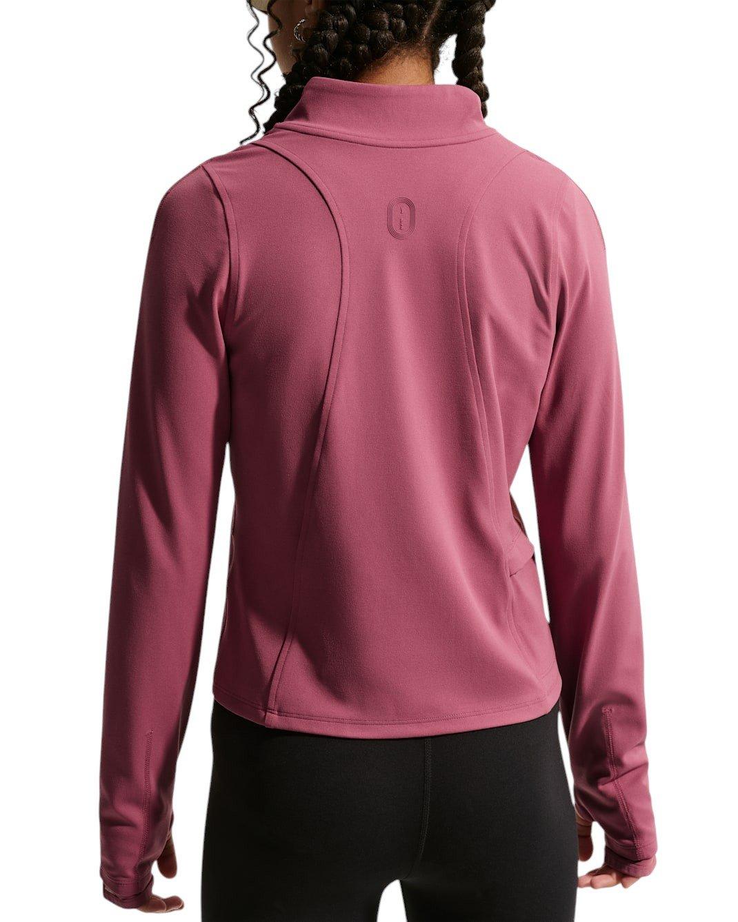 Nike MAVN Dri-FIT Full-Zip Long-Sleeve Big Girls' Pink Smoke Top