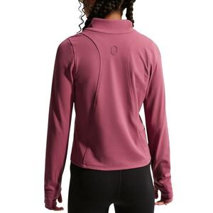 Nike Big Girls' MAVN Dri-FIT Fitted Full-Zip Long-Sleeve Top - Pink Smoke