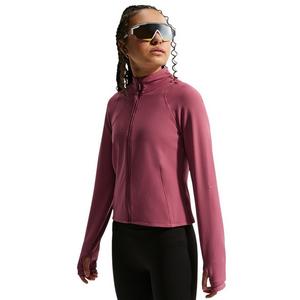 Nike Big Girls' MAVN Dri-FIT Fitted Full-Zip Long-Sleeve Top - Pink Smoke
