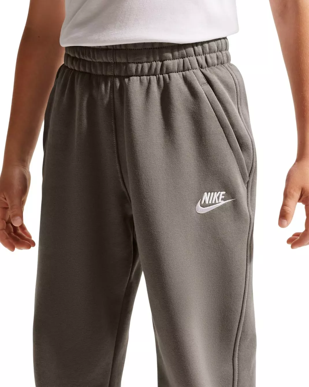 Nike Big Kids' Sportswear Club Fleece Loose Sweatpants - Grey - GREY
