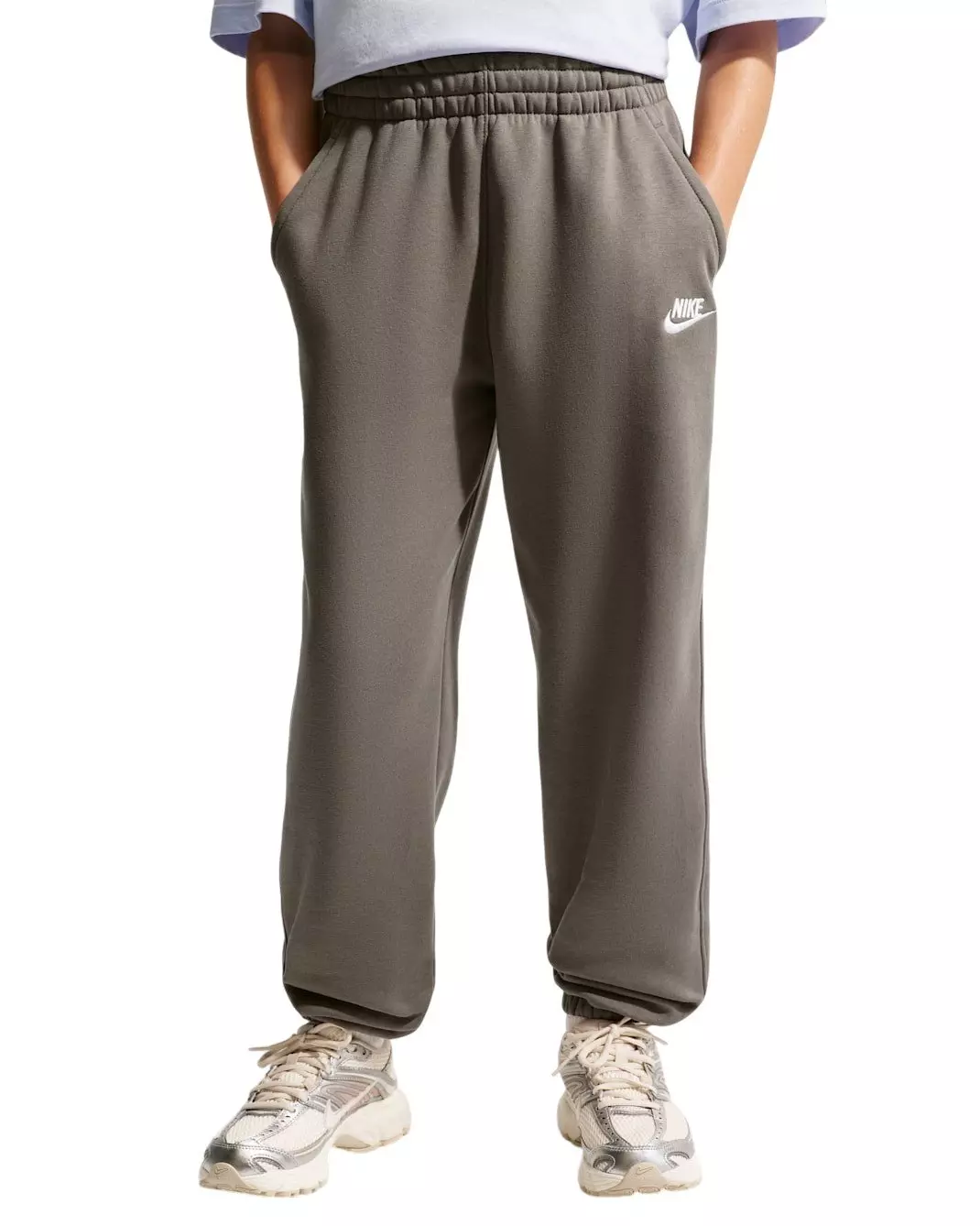 Nike Big Kids' Sportswear Club Fleece Loose Sweatpants - Grey - GREY