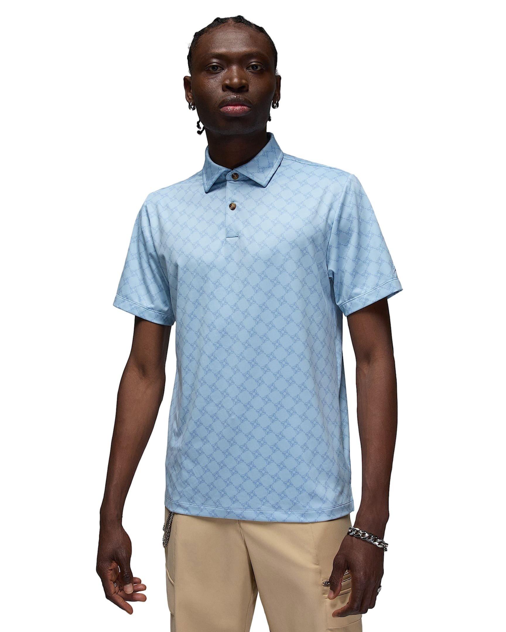 Jordan Men's Sport Printed Golf Polo-Light Blue - LT BLUE Thumbnail View 1