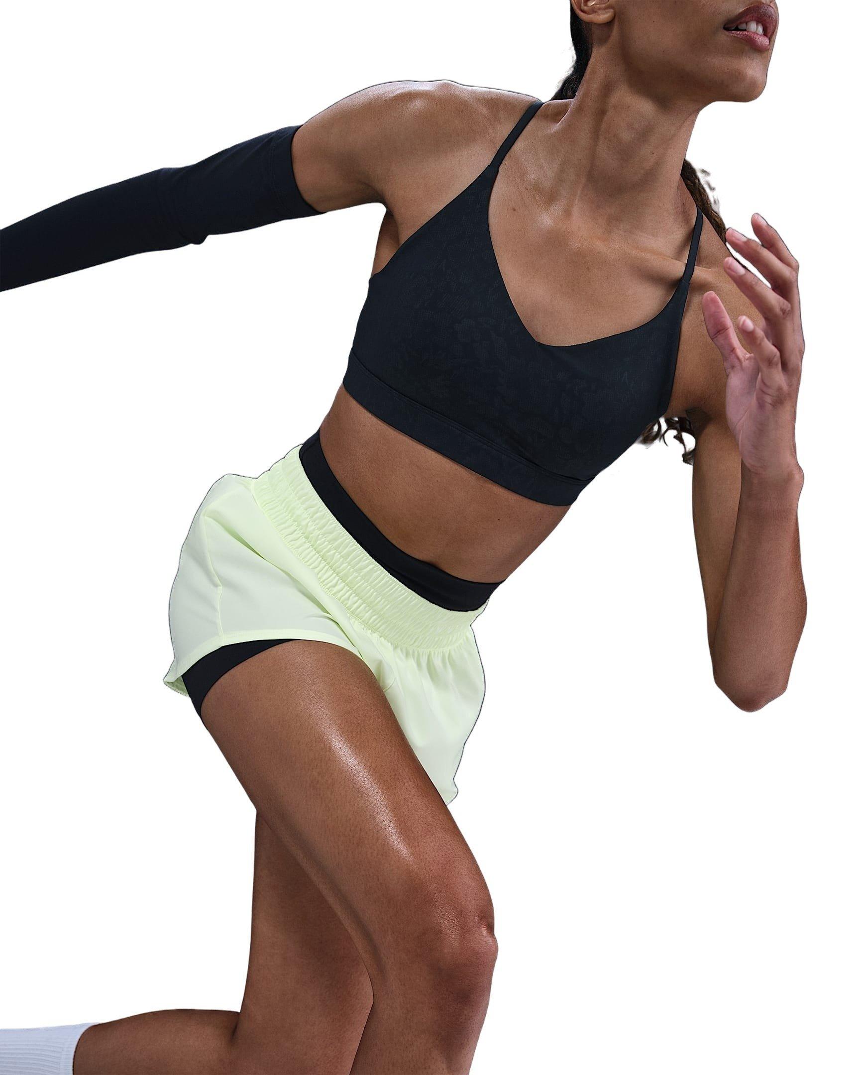 Nike Women's Indy Light Support Padded Floral Sports Bra-Black - BLACK Thumbnail View 3