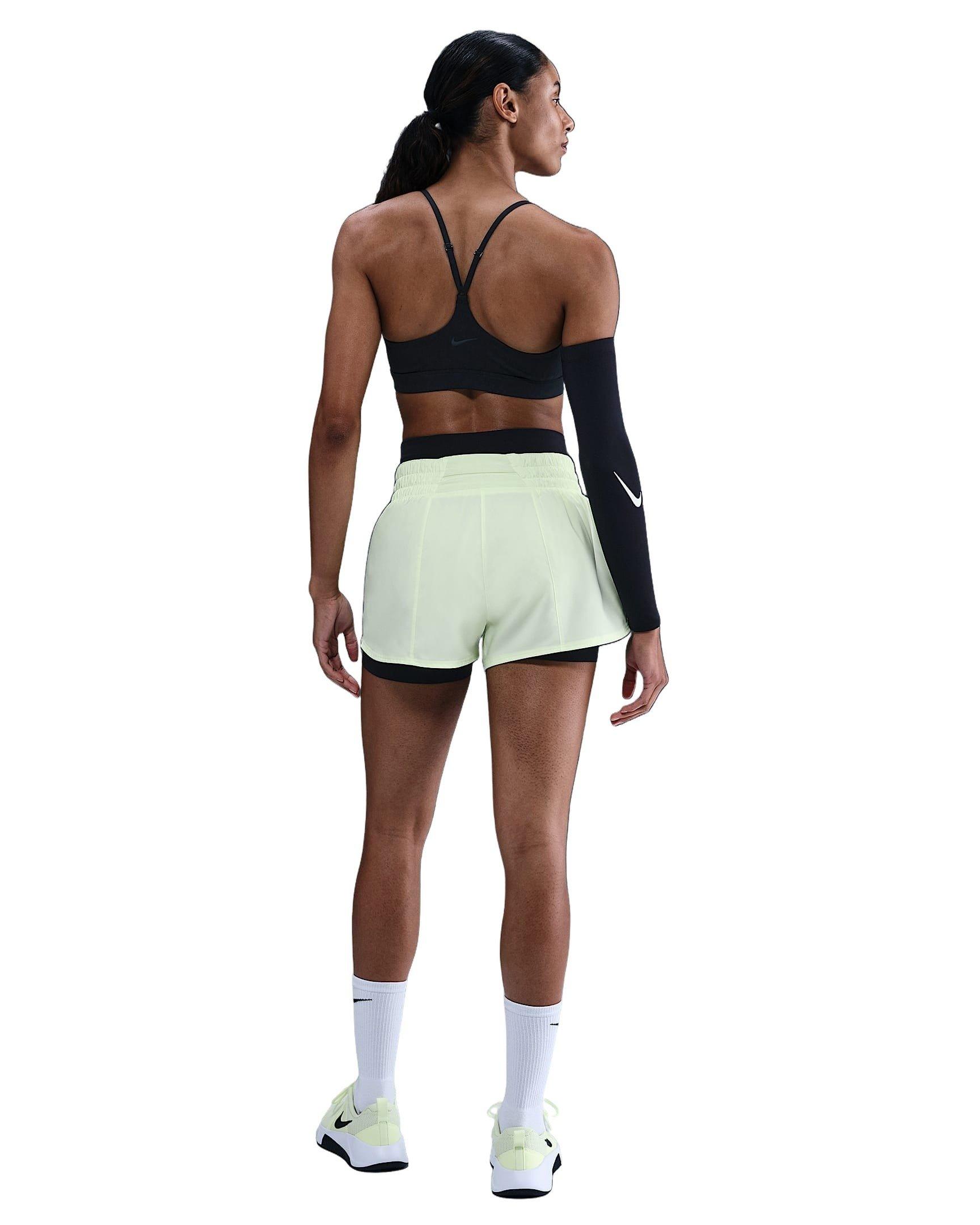 Nike Women's Indy Light Support Padded Floral Sports Bra-Black - BLACK Thumbnail View 5