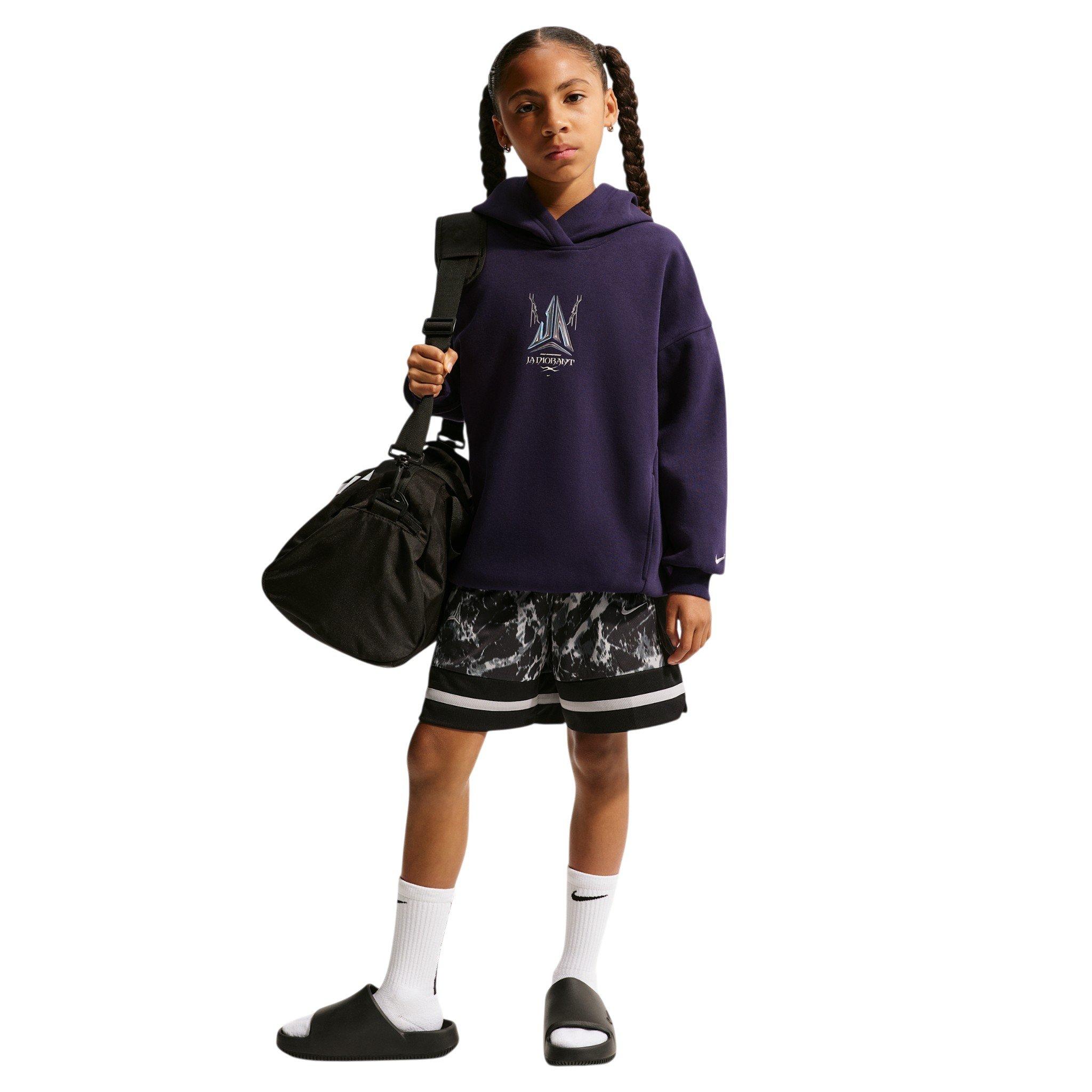 Nike Big Kids' Ja Club Fleece Oversized Hoodie - Purple - PURPLE