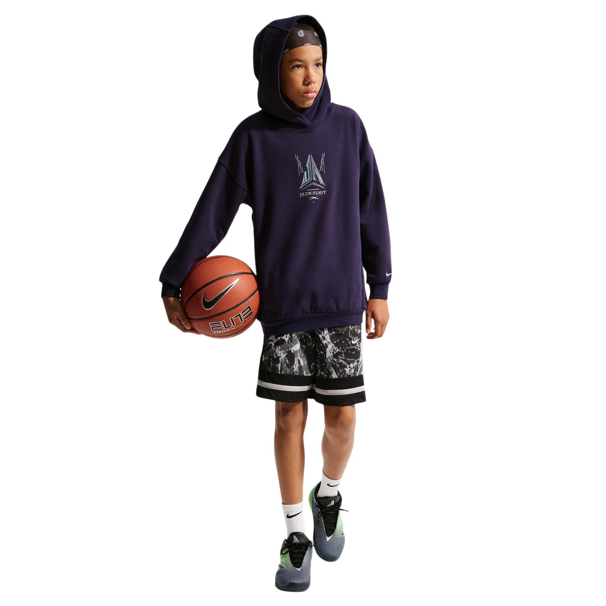 Nike Big Kids' Ja Club Fleece Oversized Hoodie - Purple - PURPLE