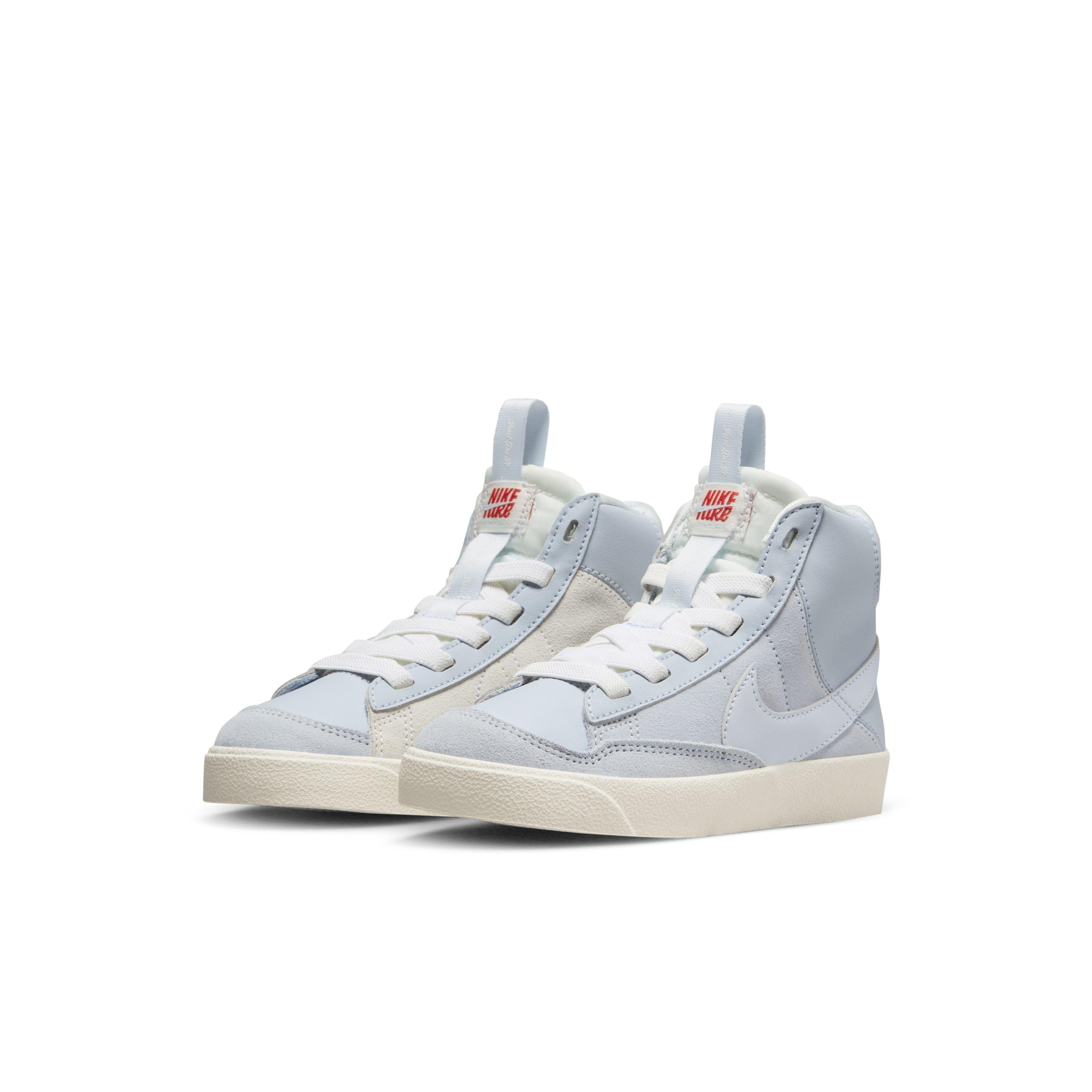 Nike Blazer Mid '77 SE D "Blue Whisper/Sail/Black/Football Grey" Preschool Girls' Shoe - BLUE/SAIL/BLACK/GREY Thumbnail View 3