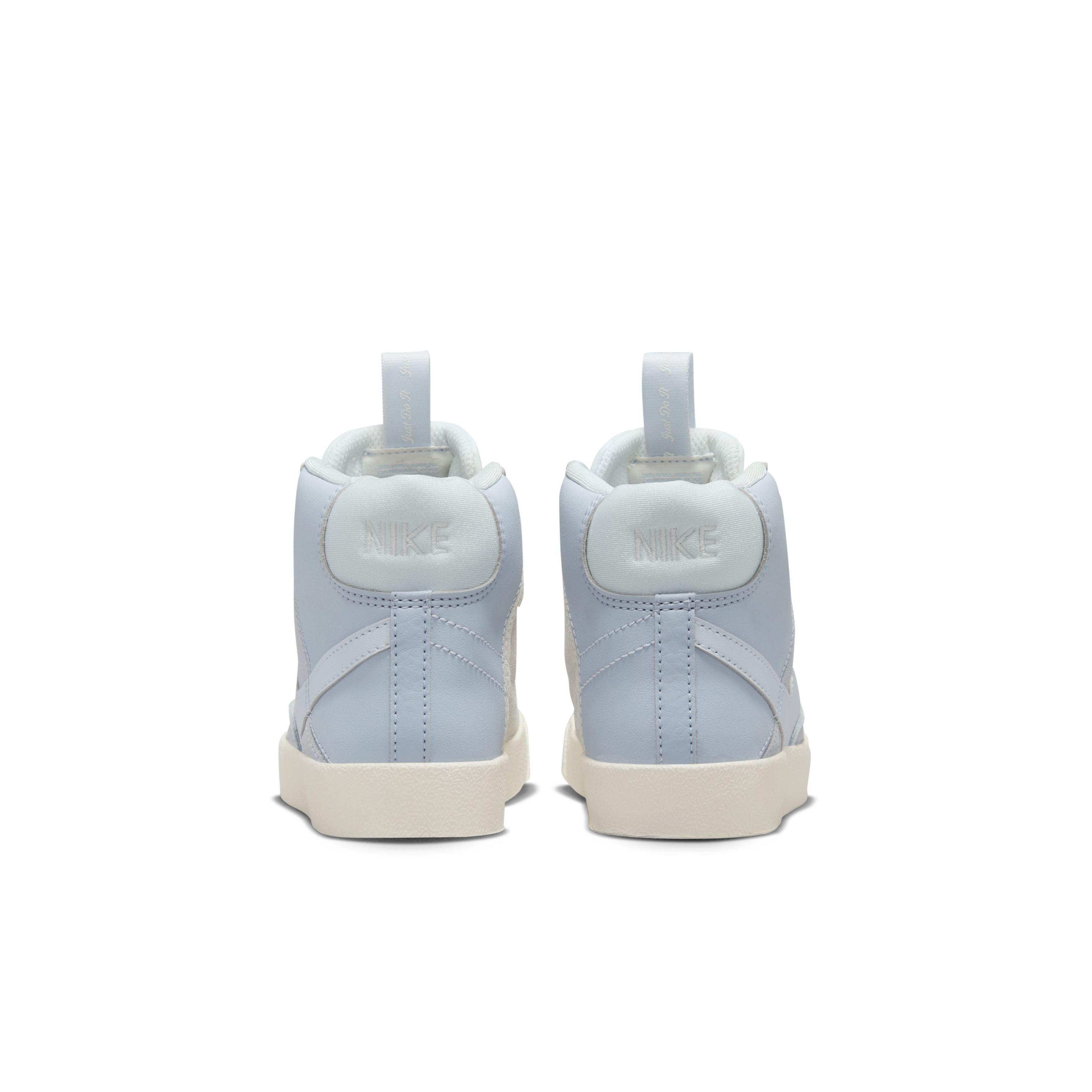 Nike Blazer Mid '77 SE D "Blue Whisper/Sail/Black/Football Grey" Preschool Girls' Shoe - BLUE/SAIL/BLACK/GREY Thumbnail View 5