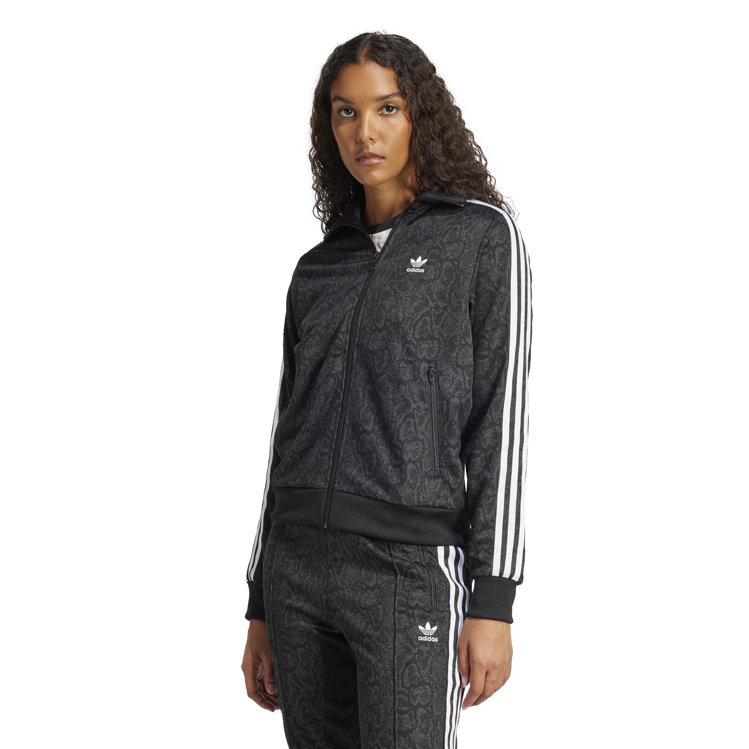 adidas Originals Women's Snake Firebird Track Top -Black - BLACK