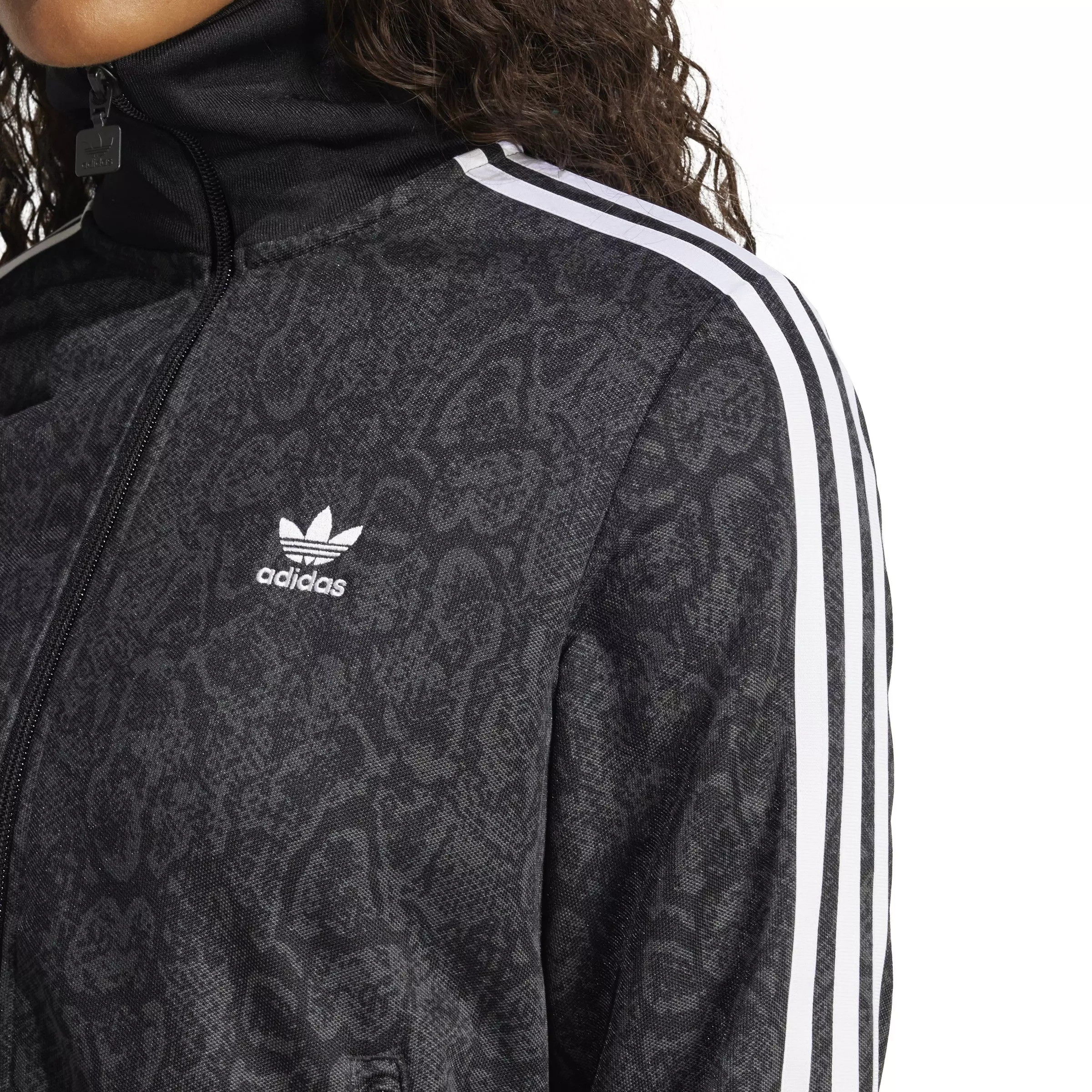adidas Originals Women's Snake Firebird Track Top -Black - BLACK