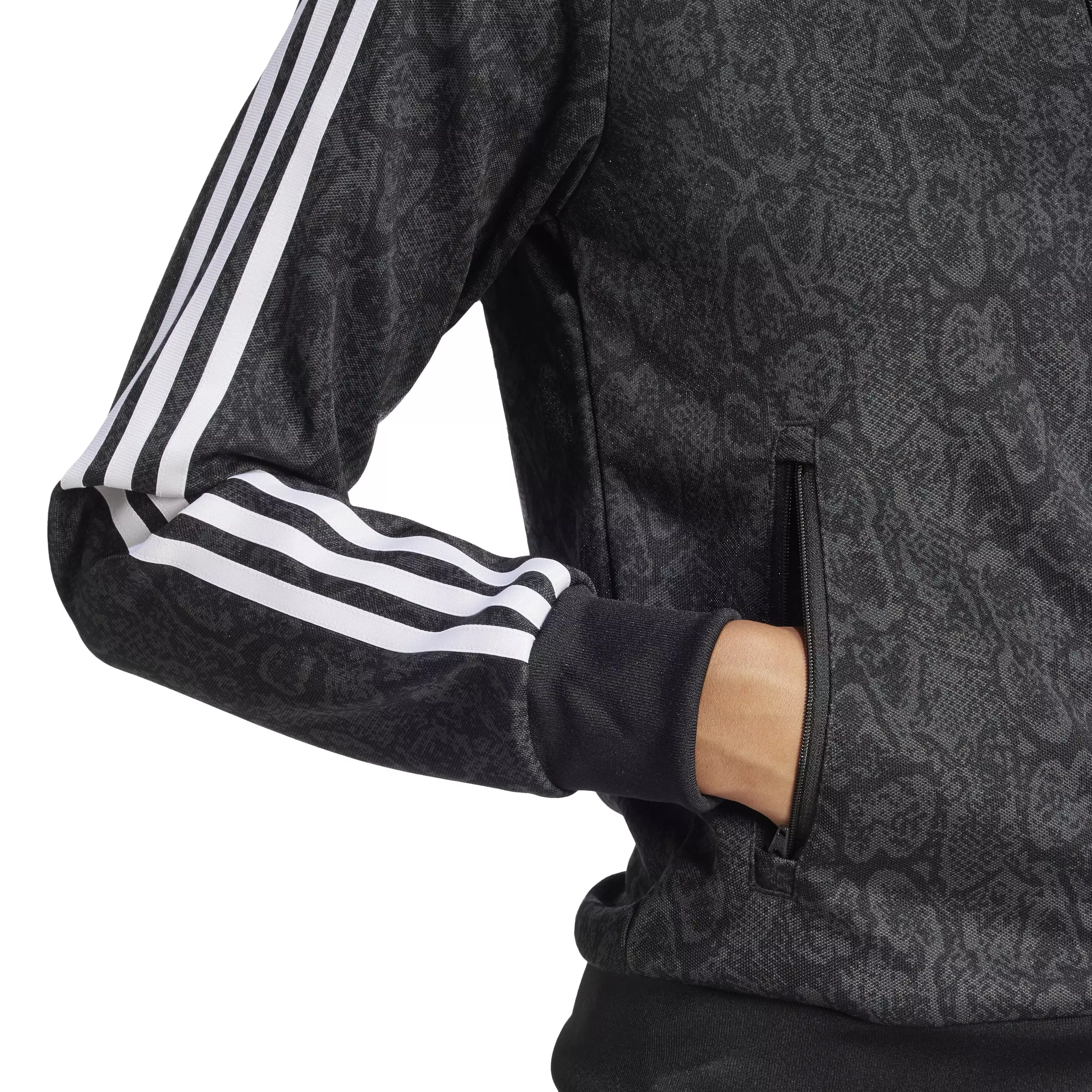 adidas Originals Women's Snake Firebird Track Top -Black - BLACK