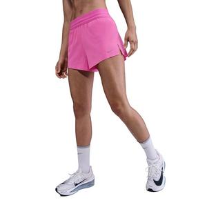 Nike Women's Swift Dri-FIT Mid-Rise 2.5" Brief-Lined Running Shorts-Pink