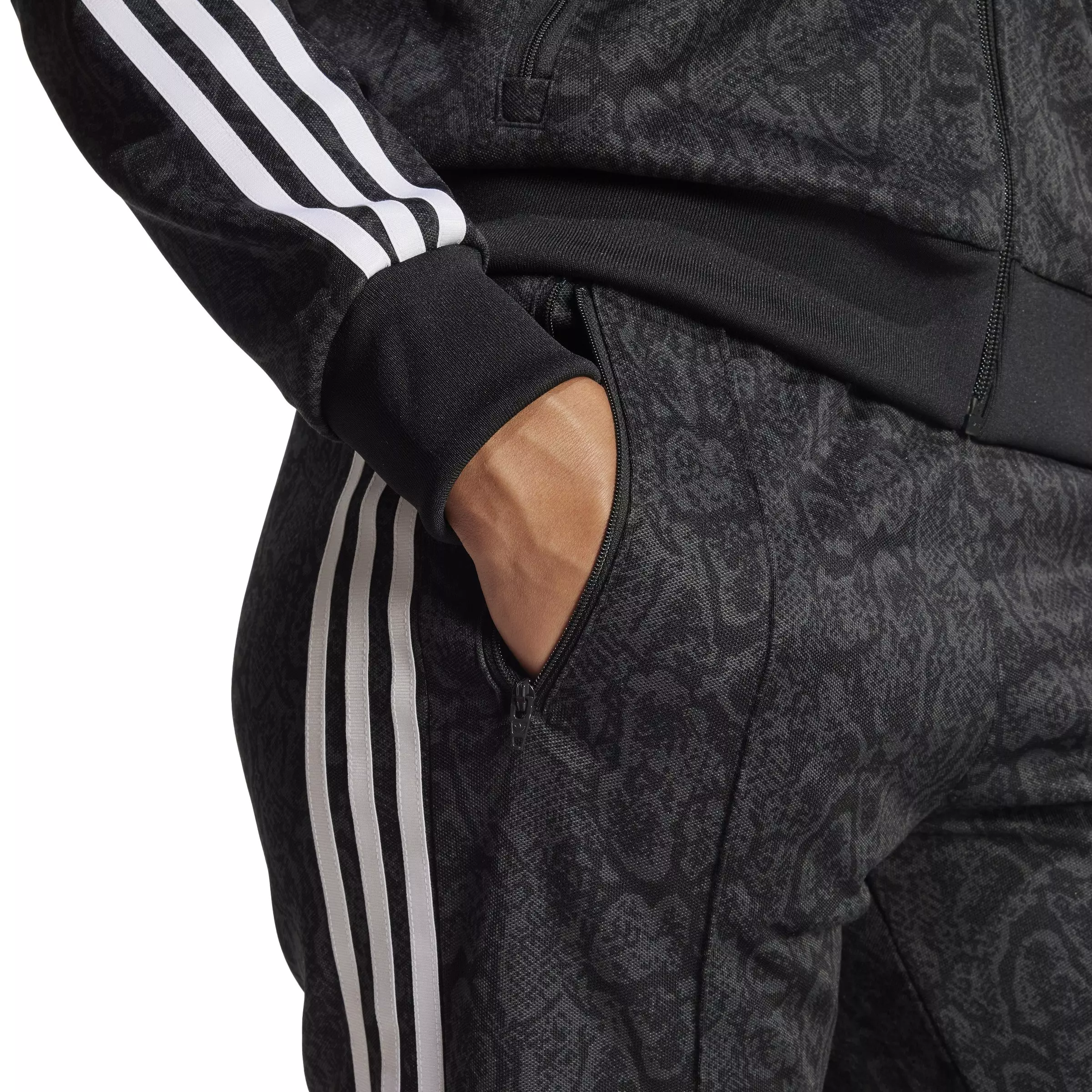adidas Originals Women's Snake Firebird Track Pants -Black - BLACK