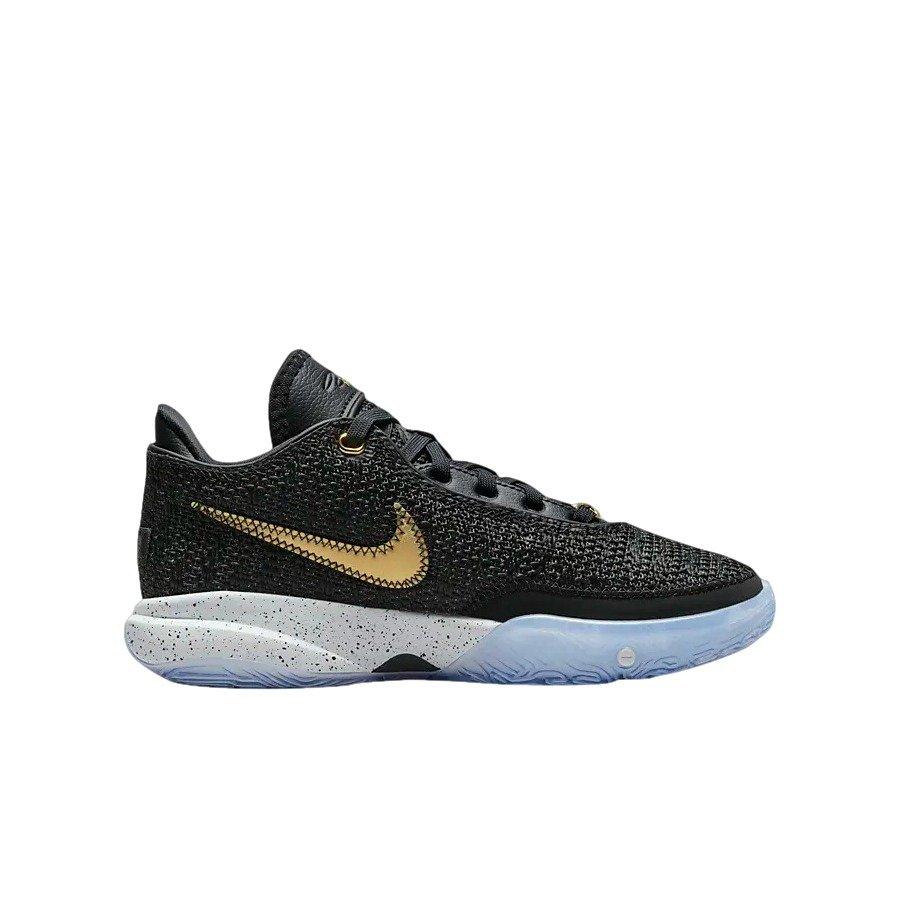 Nike LeBron XX "Black/White/Pure Platinum/Metallic Gold" Grade School Boys' Basketball Shoe - BLACK/WHITE/PLATINUM/GOLD