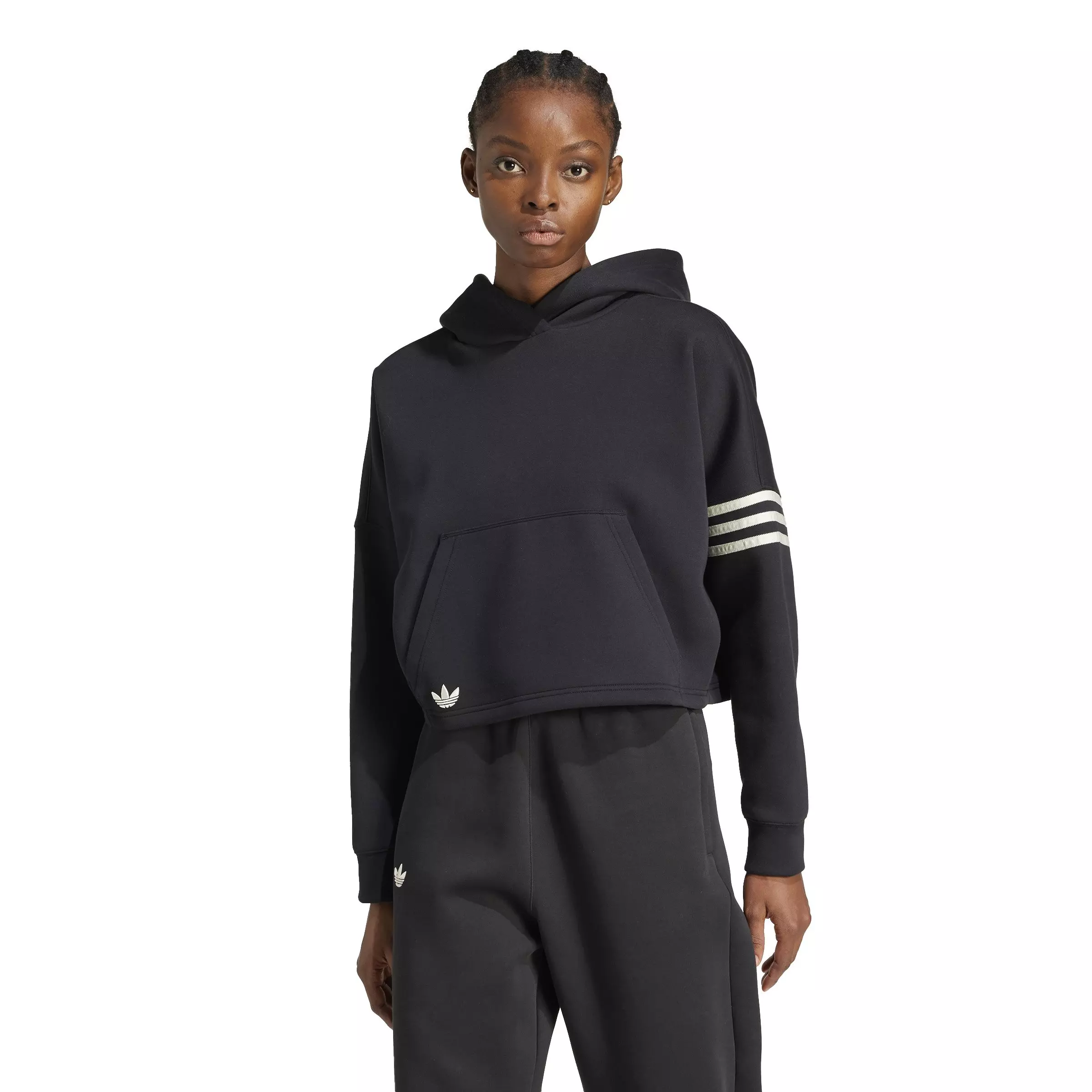 adidas Originals Women's Neuclassics Hoodie -Black - BLACK