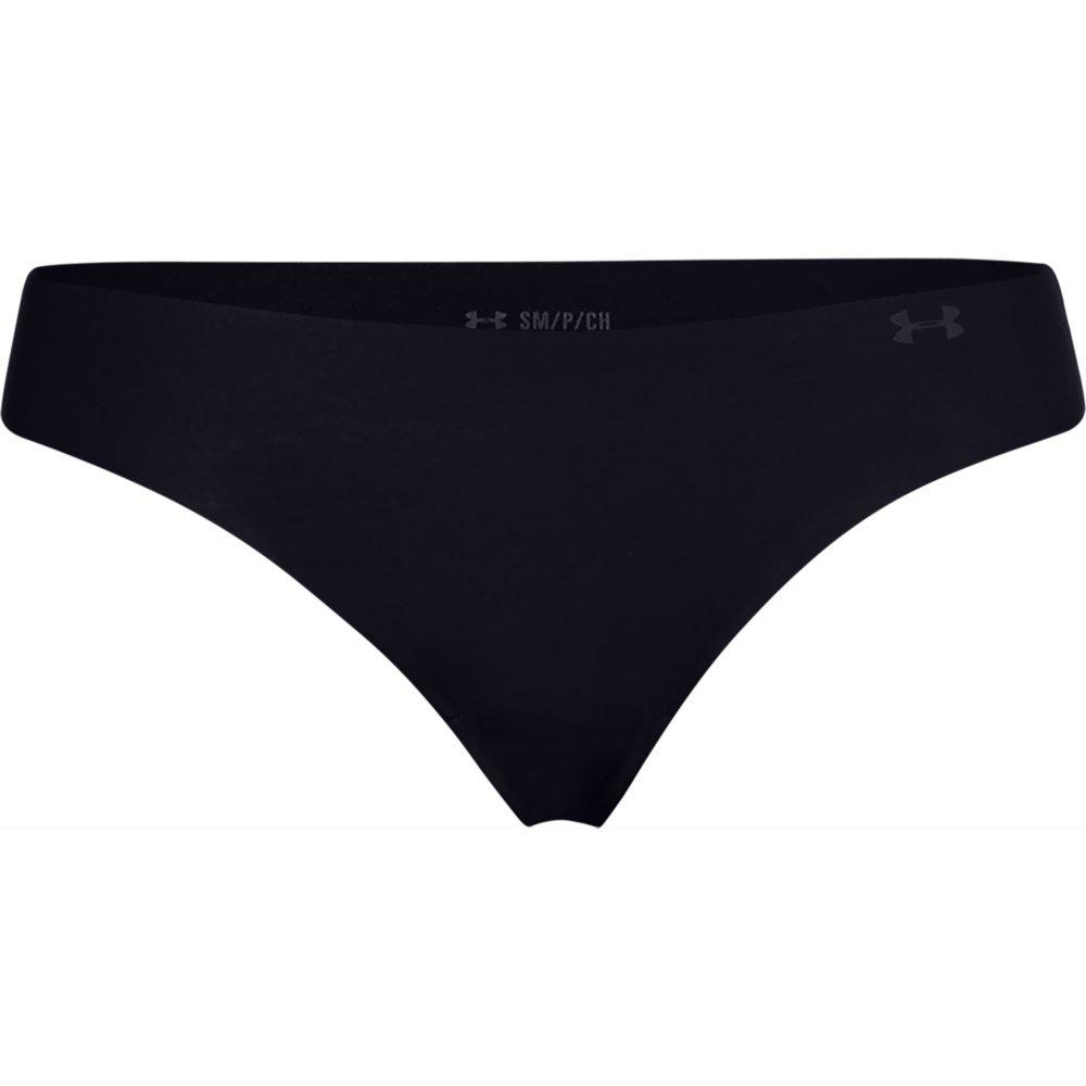 panties Under Armour Pure Stretch Thong 3 Pack - 004/Black/Beige