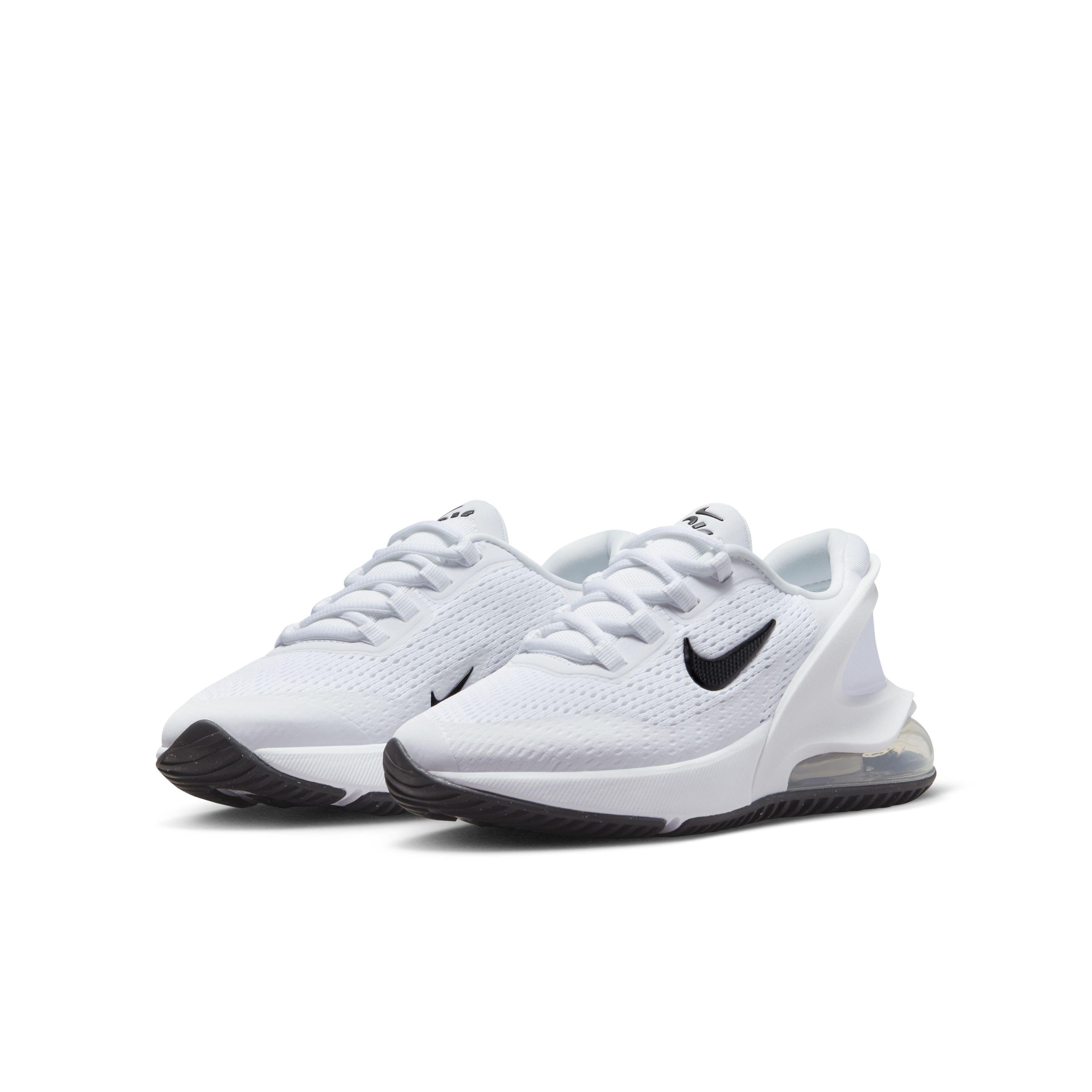 Nike Air Max 270 GO "White/White/Black" Grade School Boys' Shoe - WHITE/WHITE/BLACK Thumbnail View 3