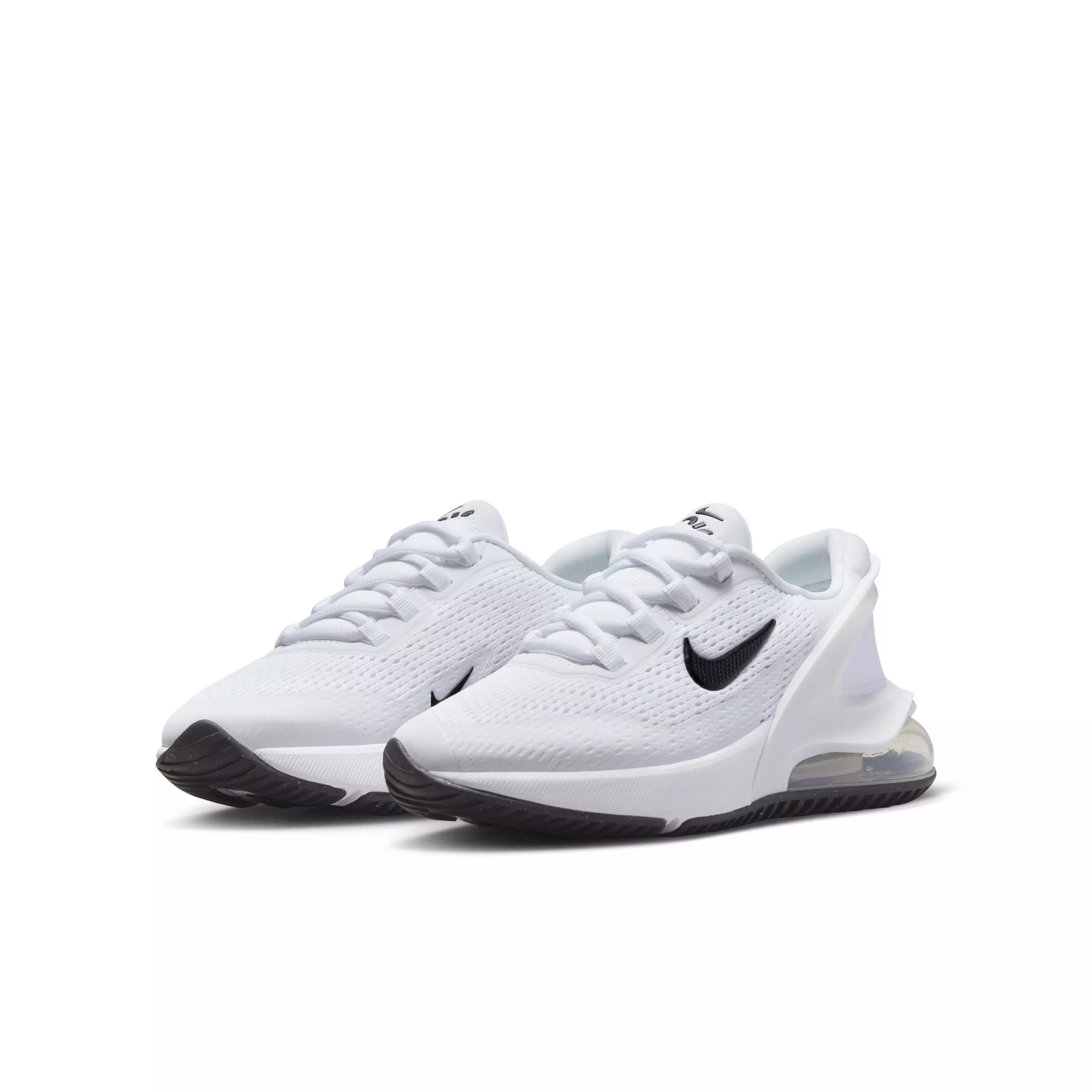 Nike Air Max 270 GO "White/White/Black" Grade School Boys' Shoe - WHITE/WHITE/BLACK