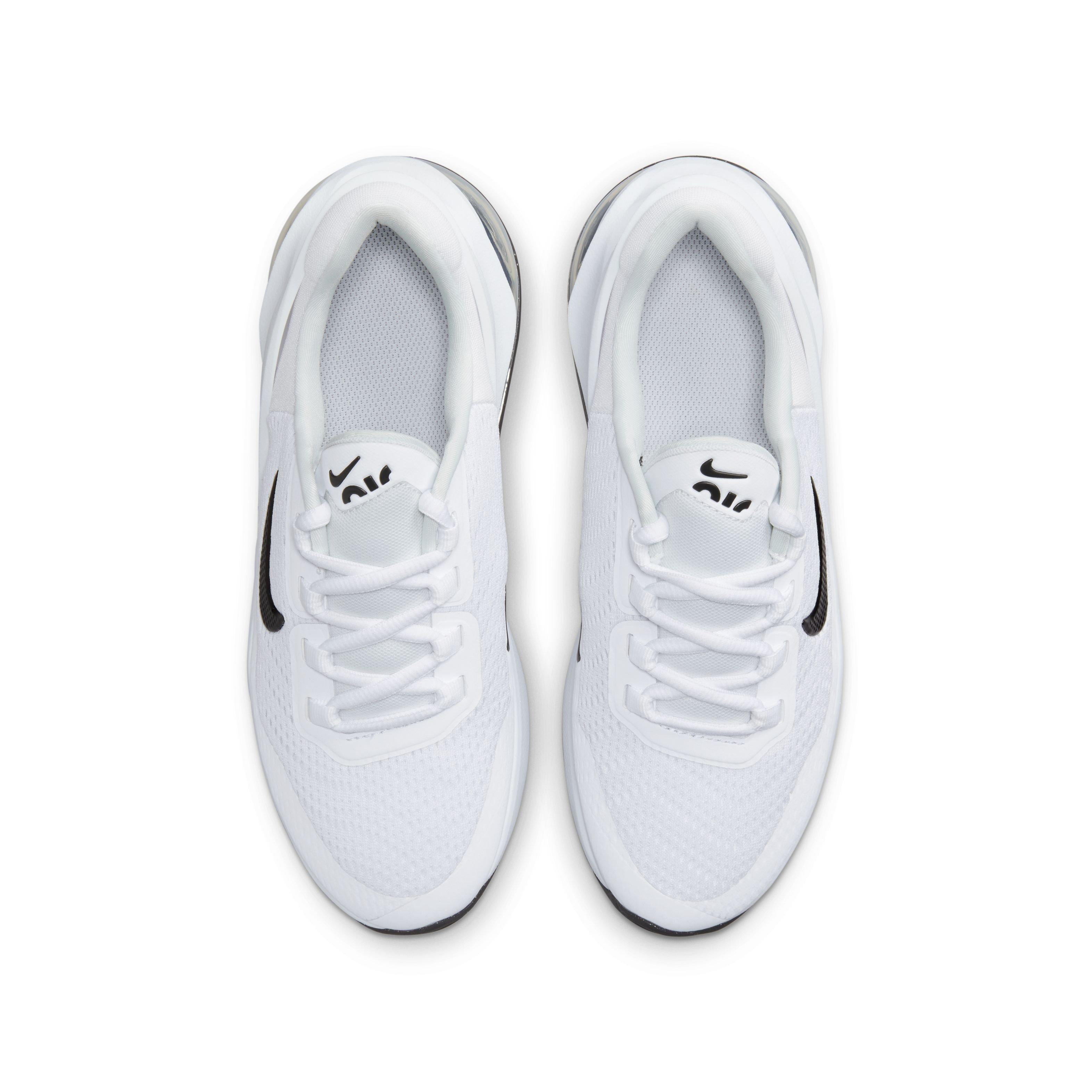 Nike Air Max 270 GO "White/White/Black" Grade School Boys' Shoe - WHITE/WHITE/BLACK Thumbnail View 4