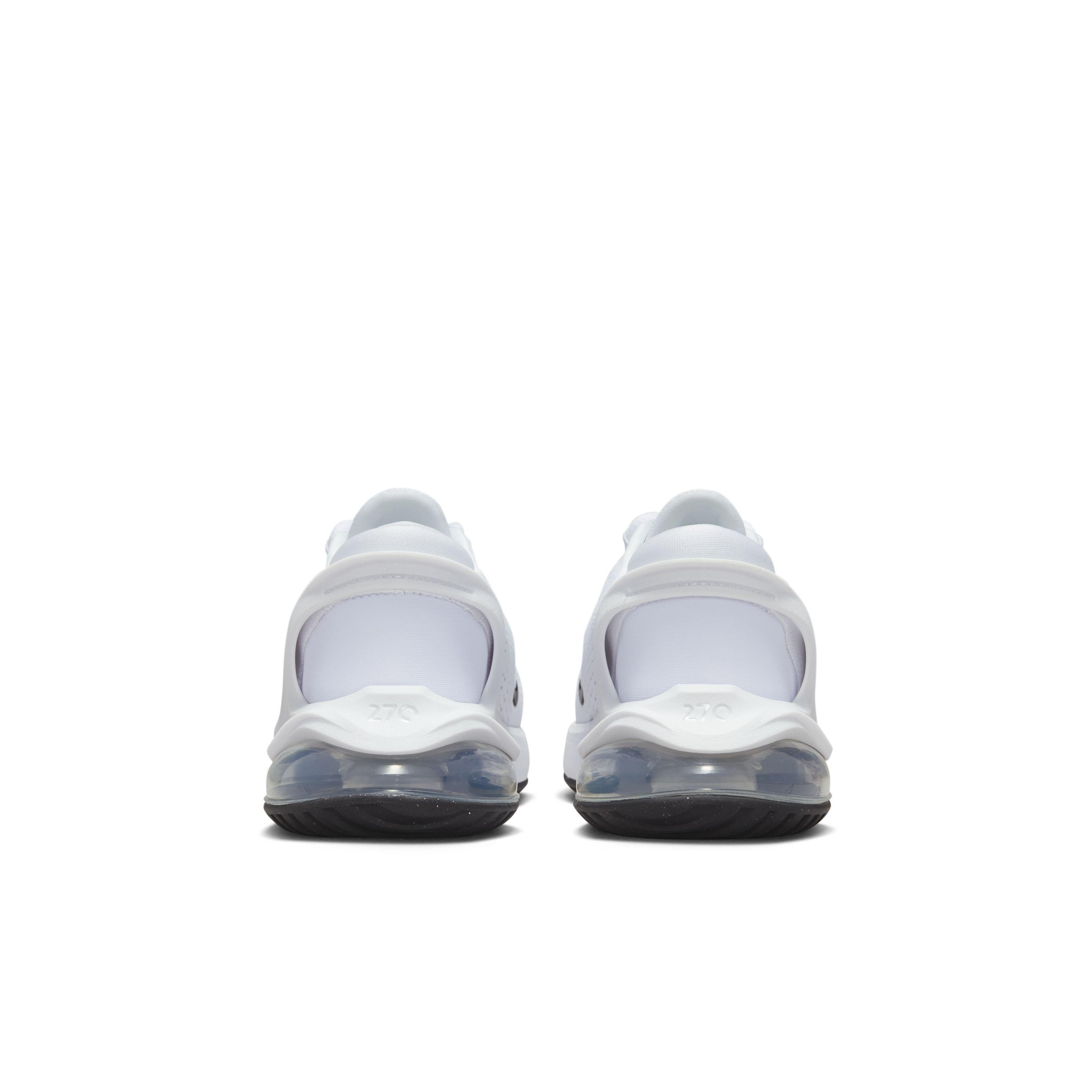 Nike Air Max 270 GO "White/White/Black" Grade School Boys' Shoe - WHITE/WHITE/BLACK Thumbnail View 5