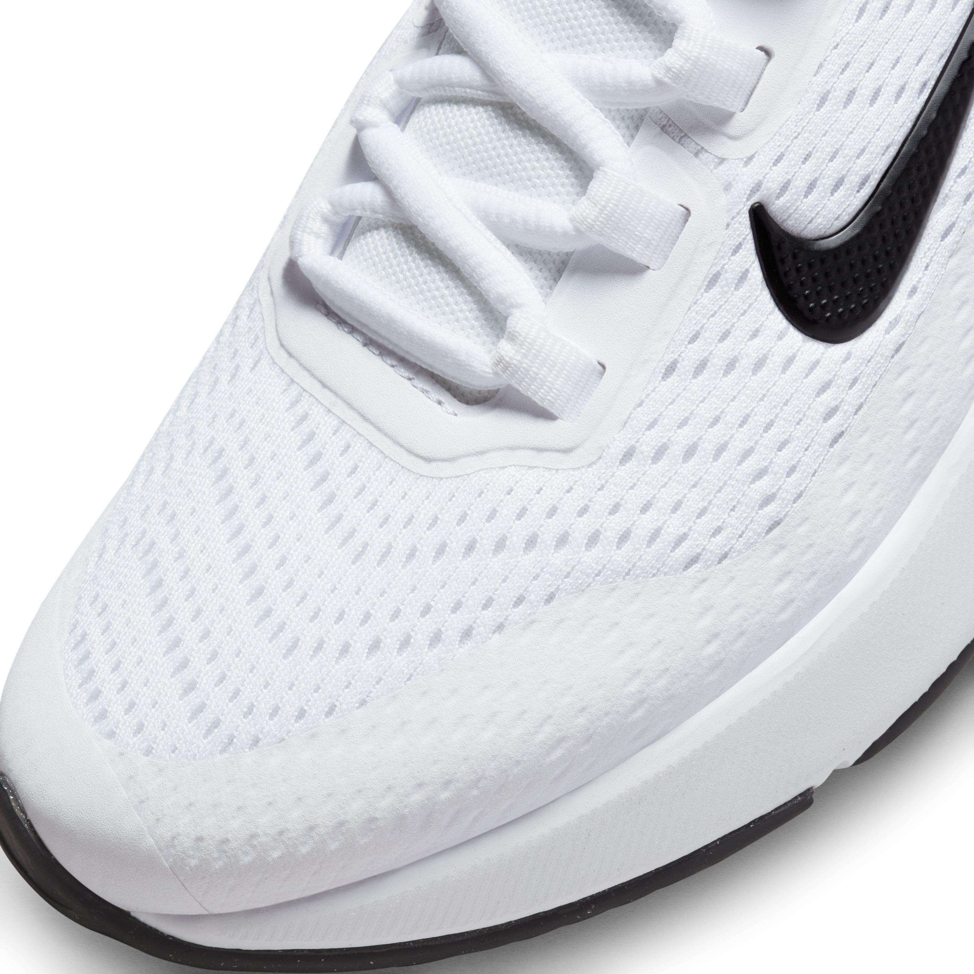 Nike Air Max 270 GO "White/White/Black" Grade School Boys' Shoe - WHITE/WHITE/BLACK Thumbnail View 7