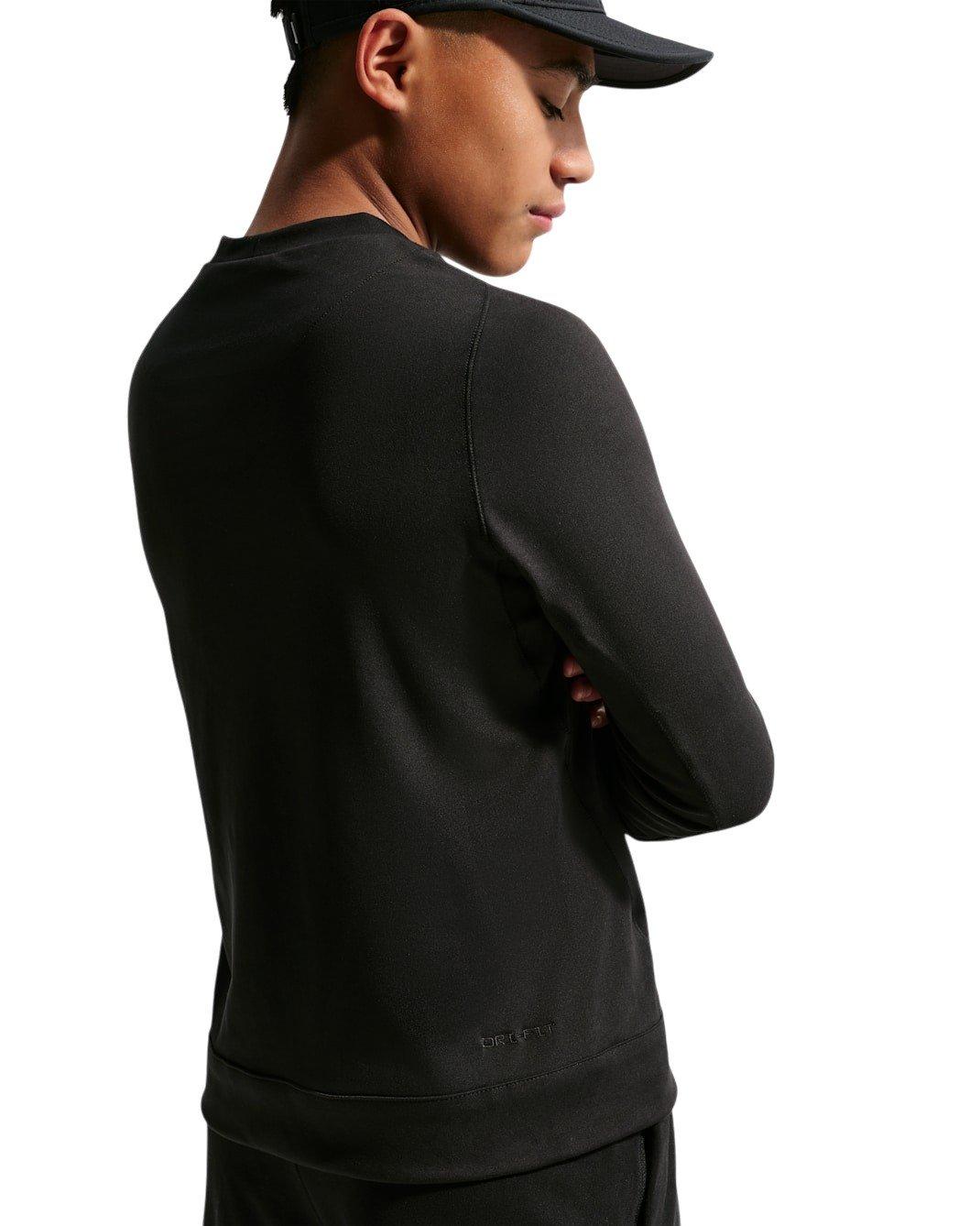 Nike Primary Nano Dri-FIT UV Long Sleeve Big Boys' Black Crewneck Sweatshirt
