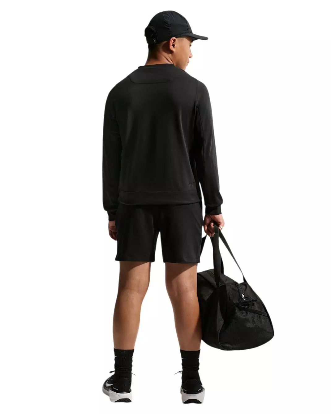 Nike Big Boys' Primary Nano Dri-FIT UV Long Sleeve Crewneck Sweatshirt - Black - BLACK