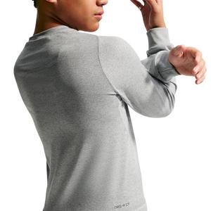 Nike Big Boys' Primary Nano Dri-FIT UV Long Sleeve Crewneck Sweatshirt - Grey - GREY