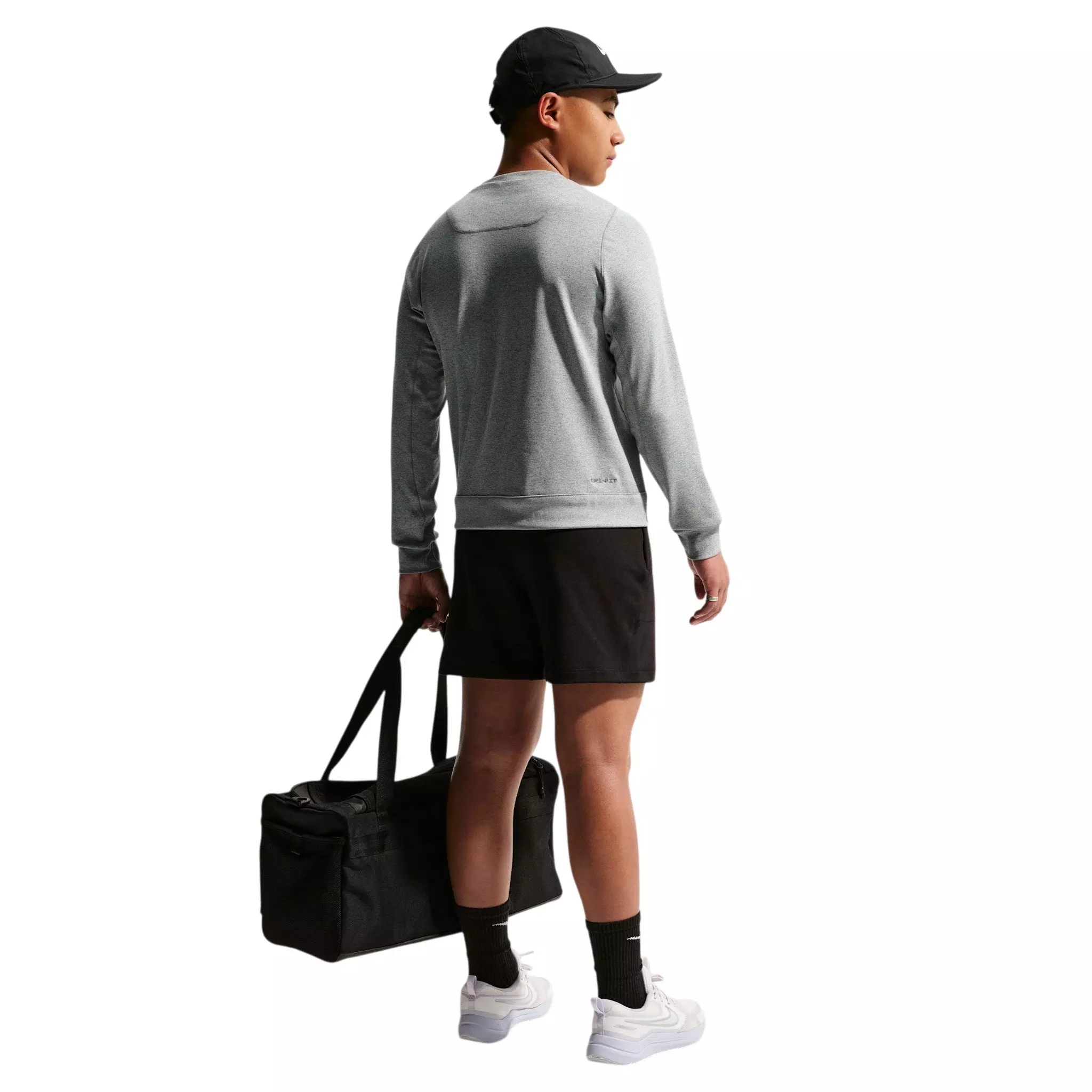 Nike Big Boys' Primary Nano Dri-FIT UV Long Sleeve Crewneck Sweatshirt - Grey - GREY