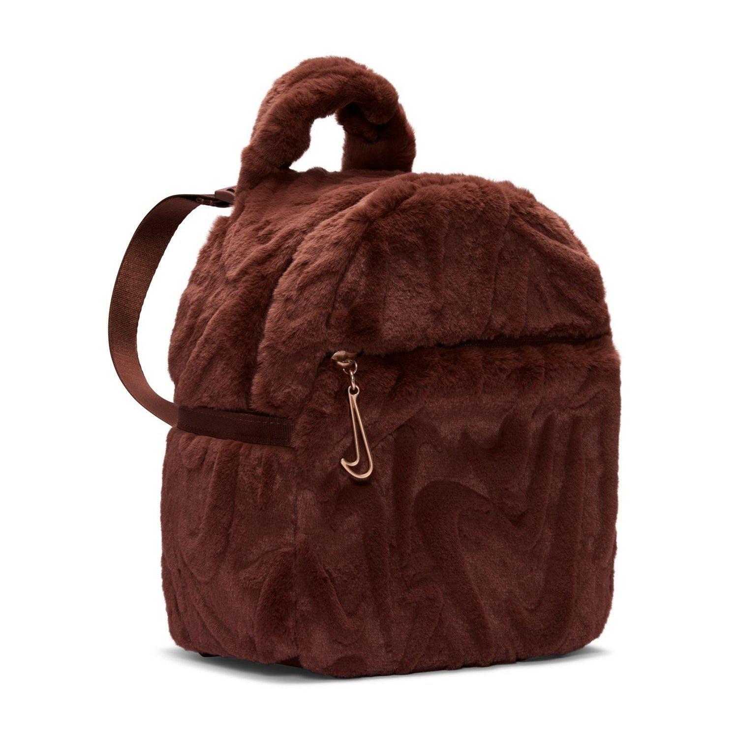 Nike Sportswear Futura Faux Fur Mini Brown Backpack