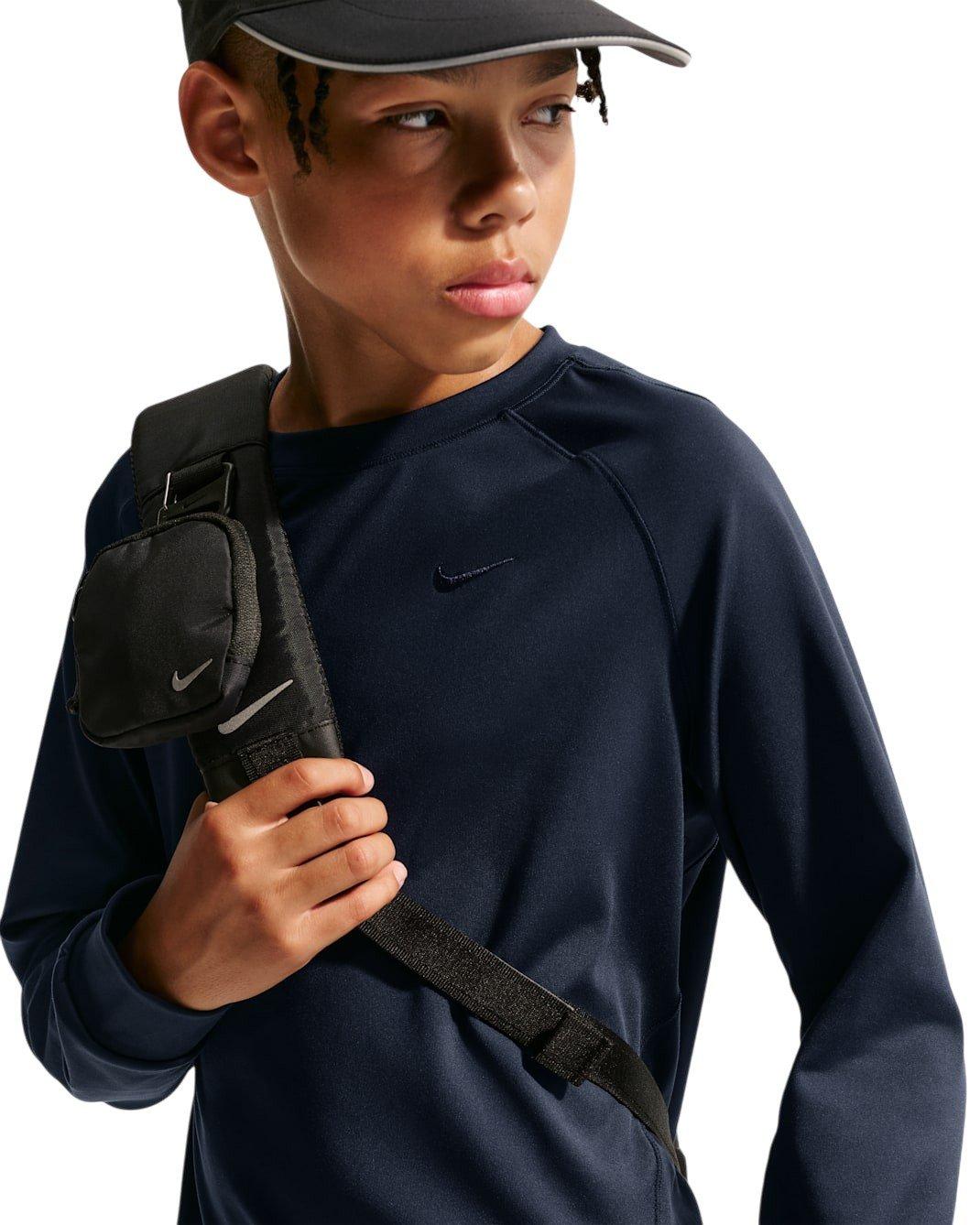 Nike Big Boys' Primary Nano Dri-FIT UV Long Sleeve Crewneck Sweatshirt - Navy - NAVY