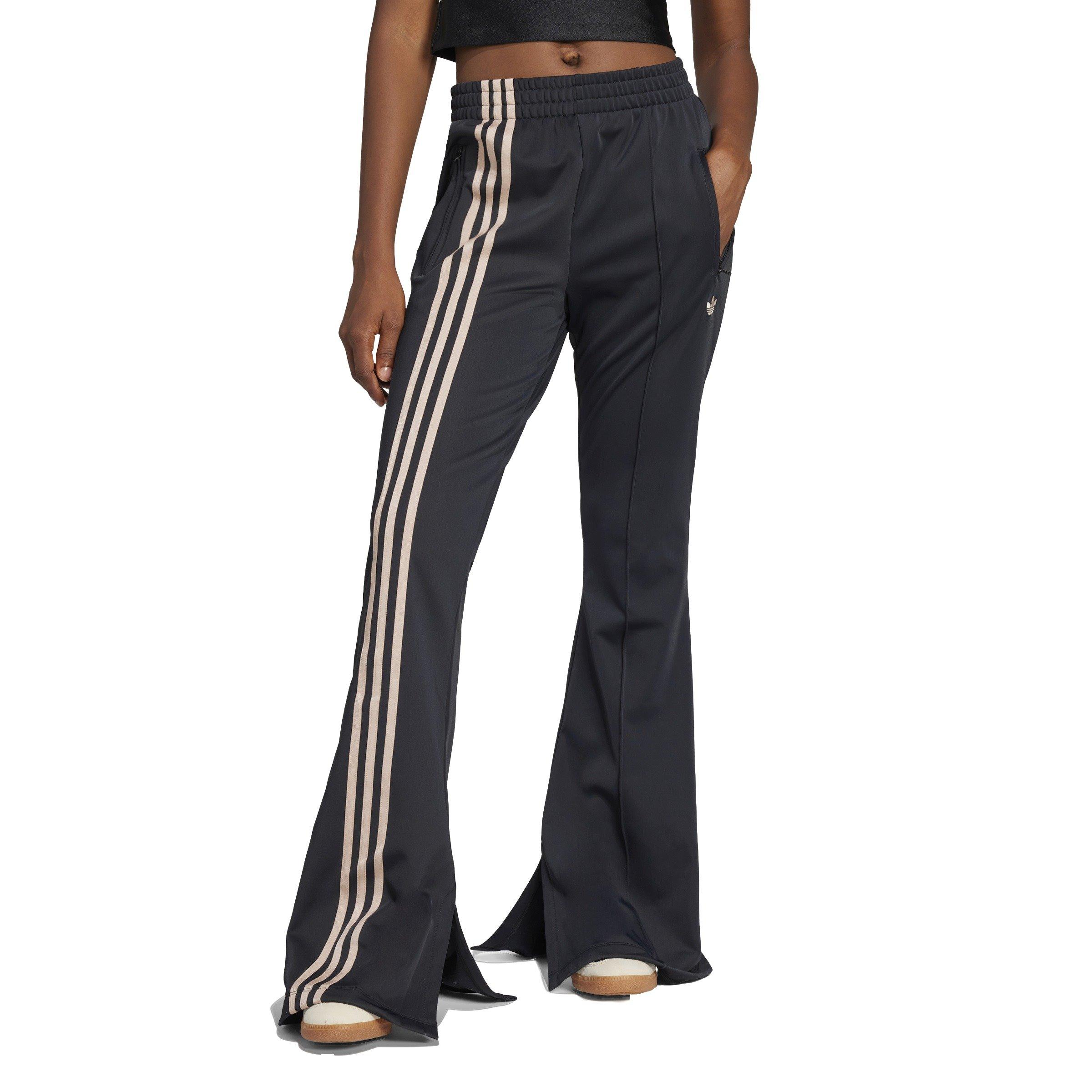 adidas Originals Women's 3-Stripes Flared Firebird Track Pants -Black - BLACK Thumbnail View 1