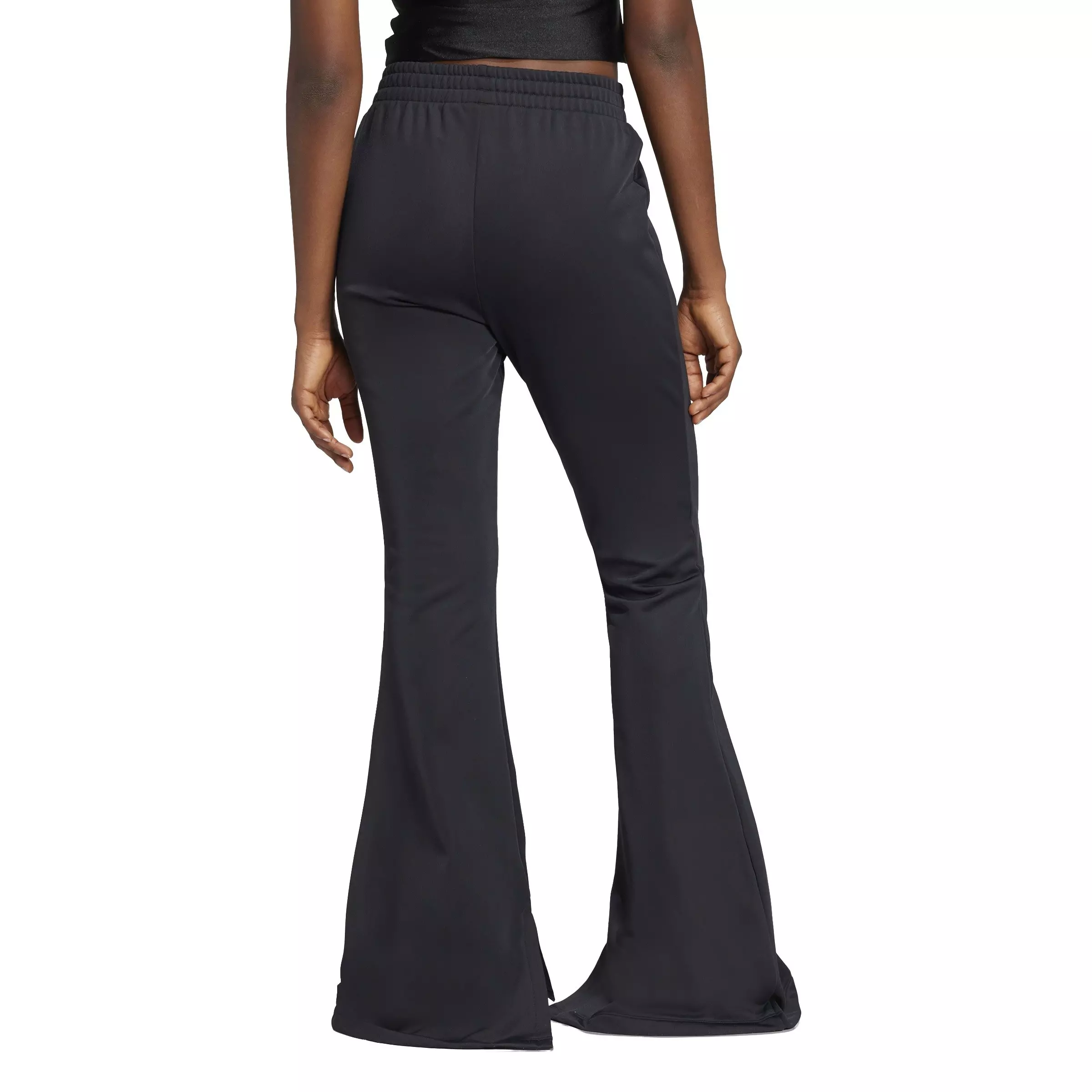 adidas Originals Women's 3-Stripes Flared Firebird Track Pants -Black - BLACK