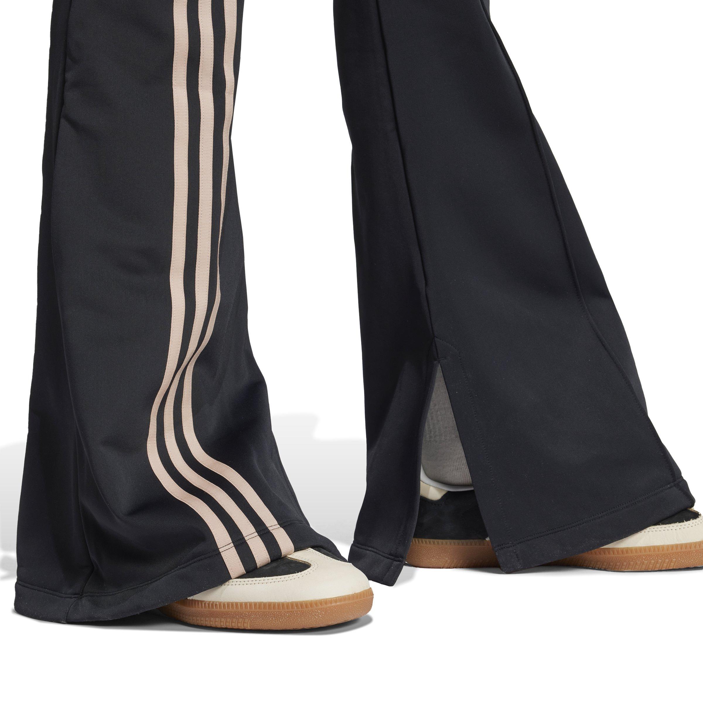 adidas Originals Women's 3-Stripes Flared Firebird Track Pants -Black - BLACK Thumbnail View 4