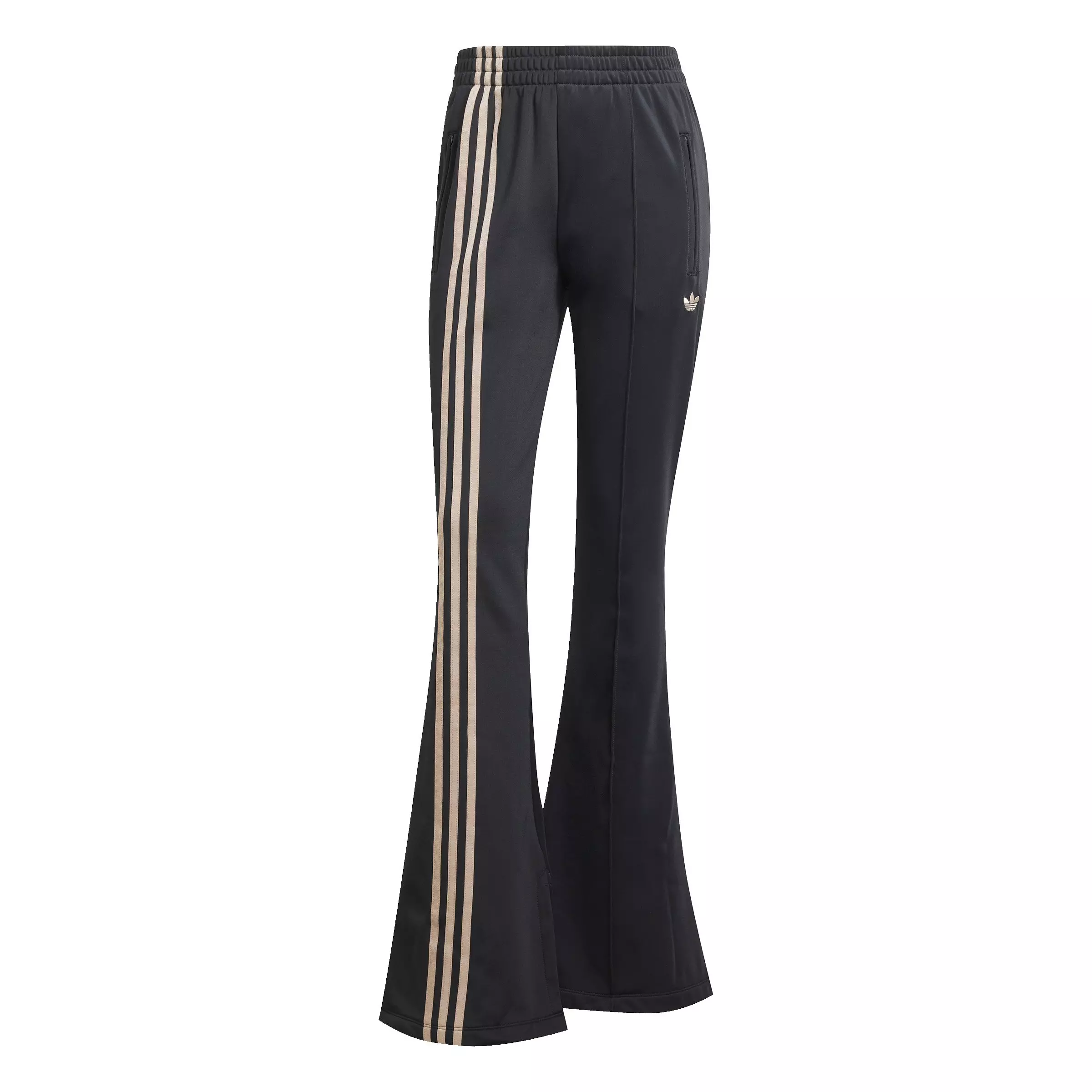 adidas Originals Women's 3-Stripes Flared Firebird Track Pants -Black - BLACK
