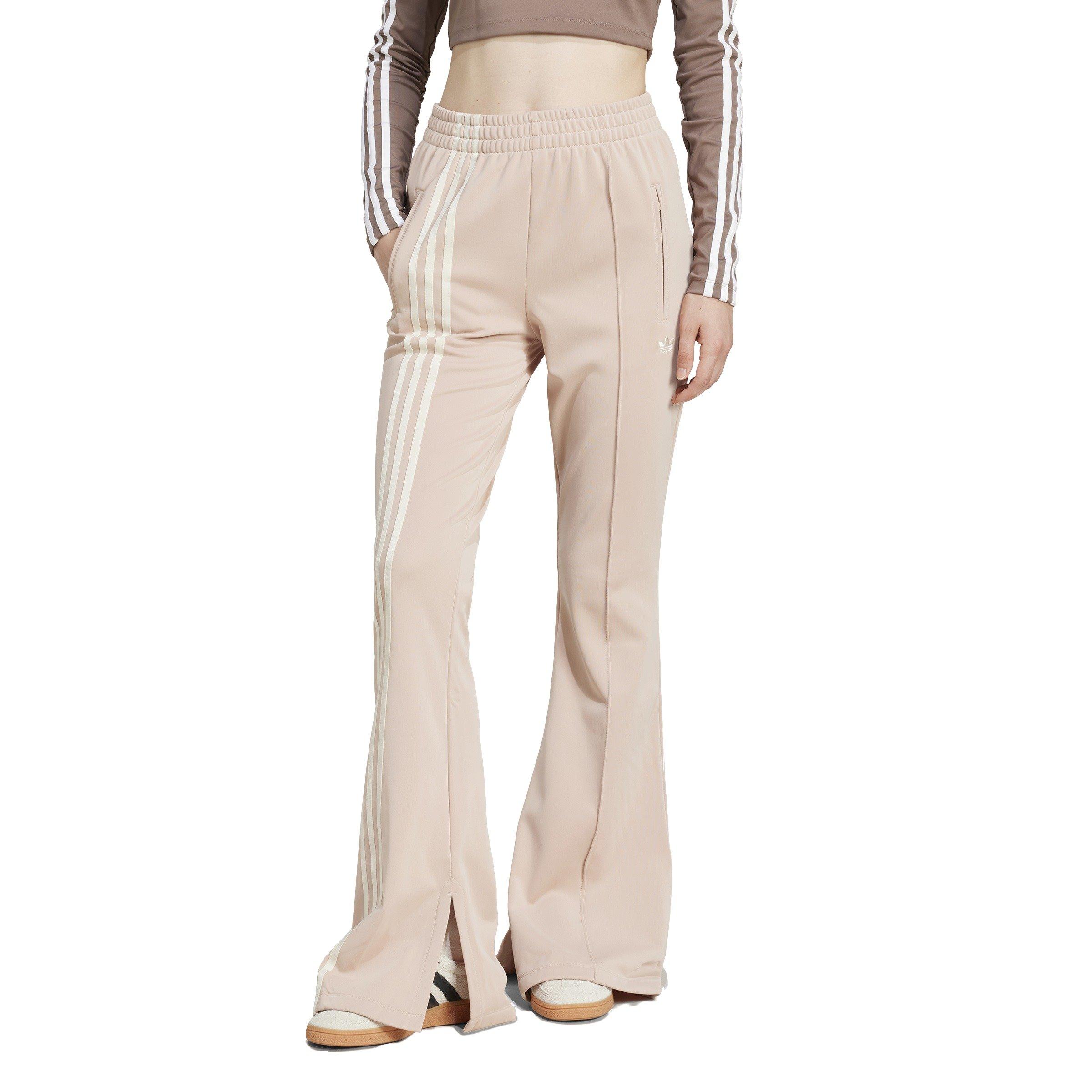 adidas Originals Women's 3-Stripes Flared Firebird Track Pants - Pink - PINK Thumbnail View 1