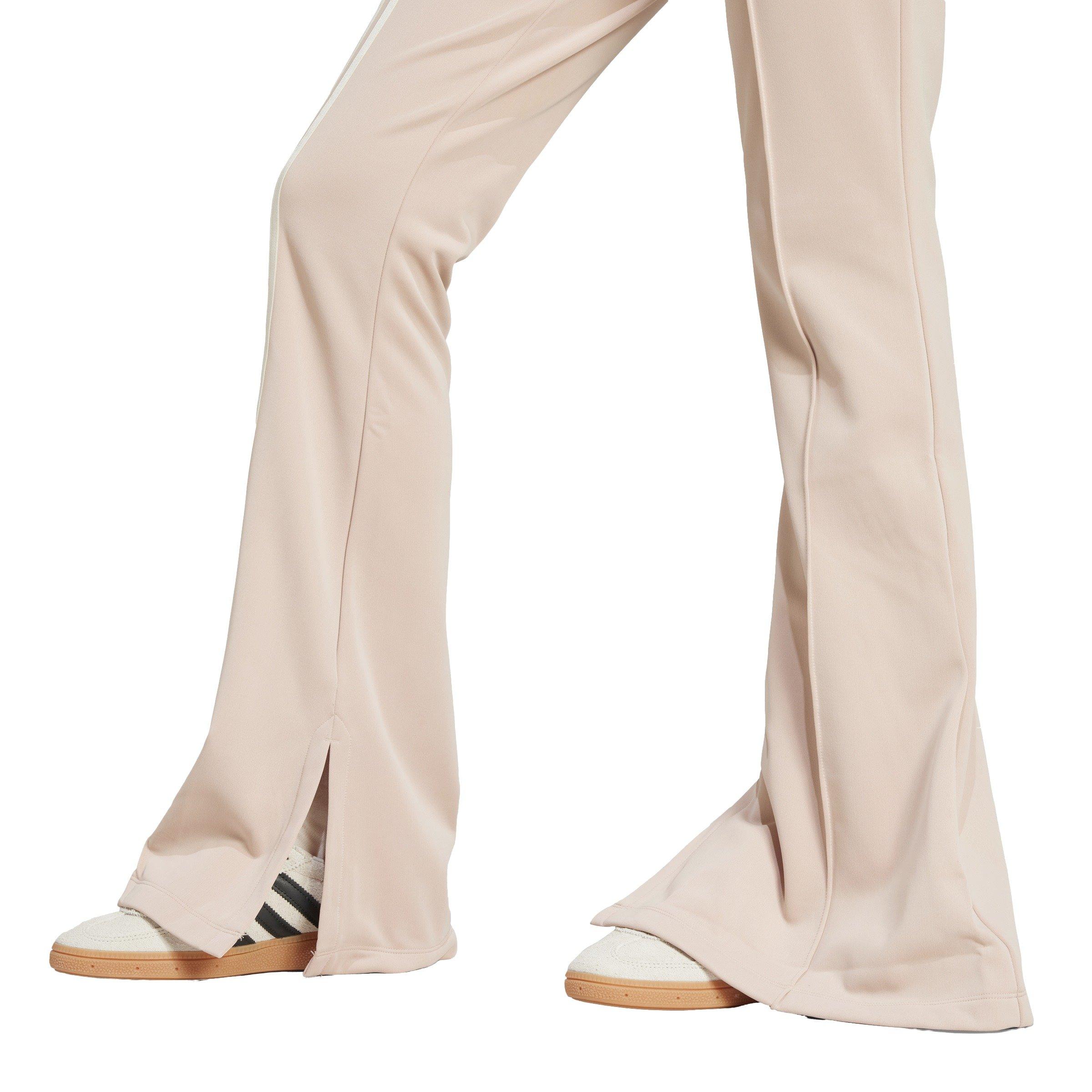 adidas Originals Women's 3-Stripes Flared Firebird Track Pants - Pink - PINK Thumbnail View 4