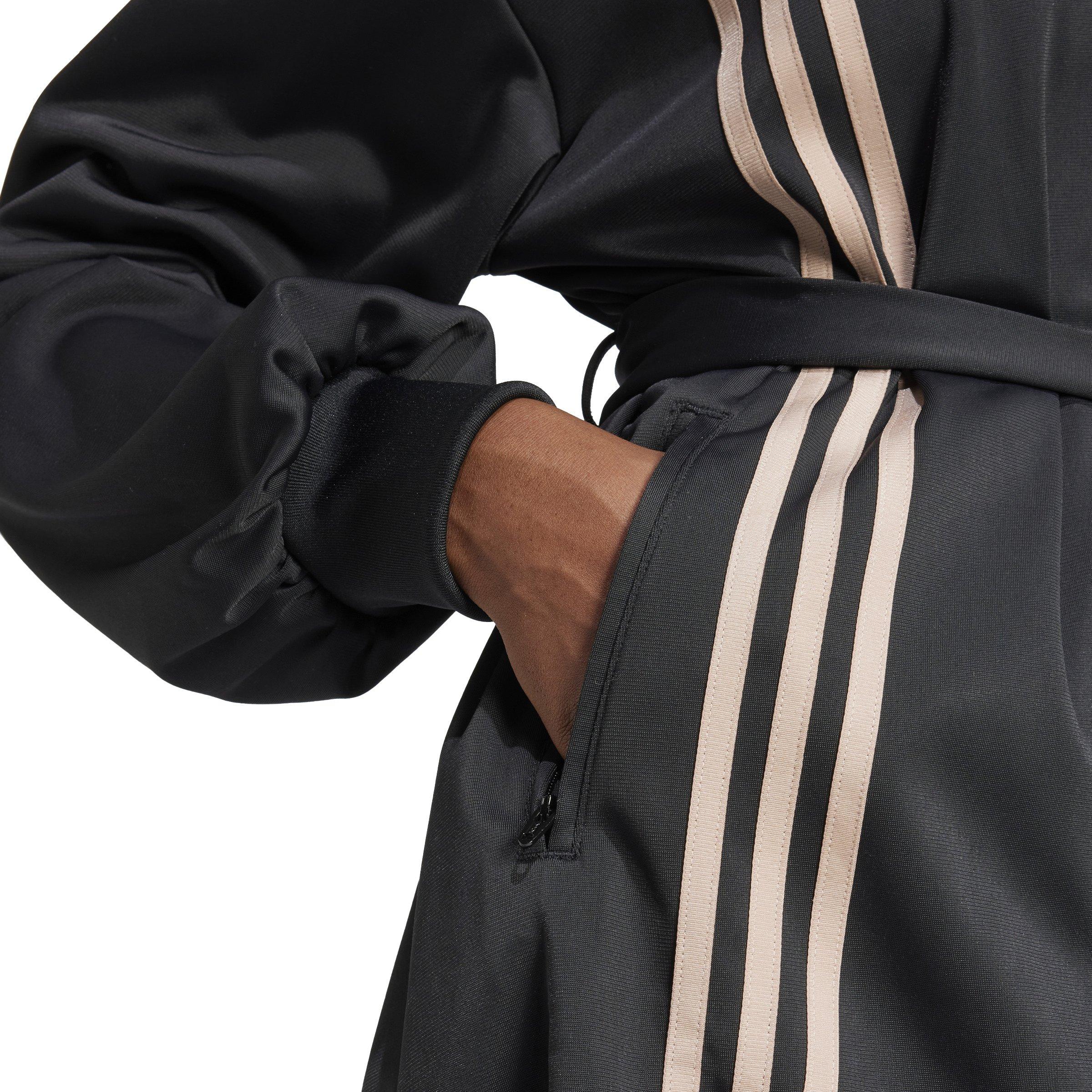 adidas Originals Women's 3-Stripe Wrapped Track Suit Dress -Black