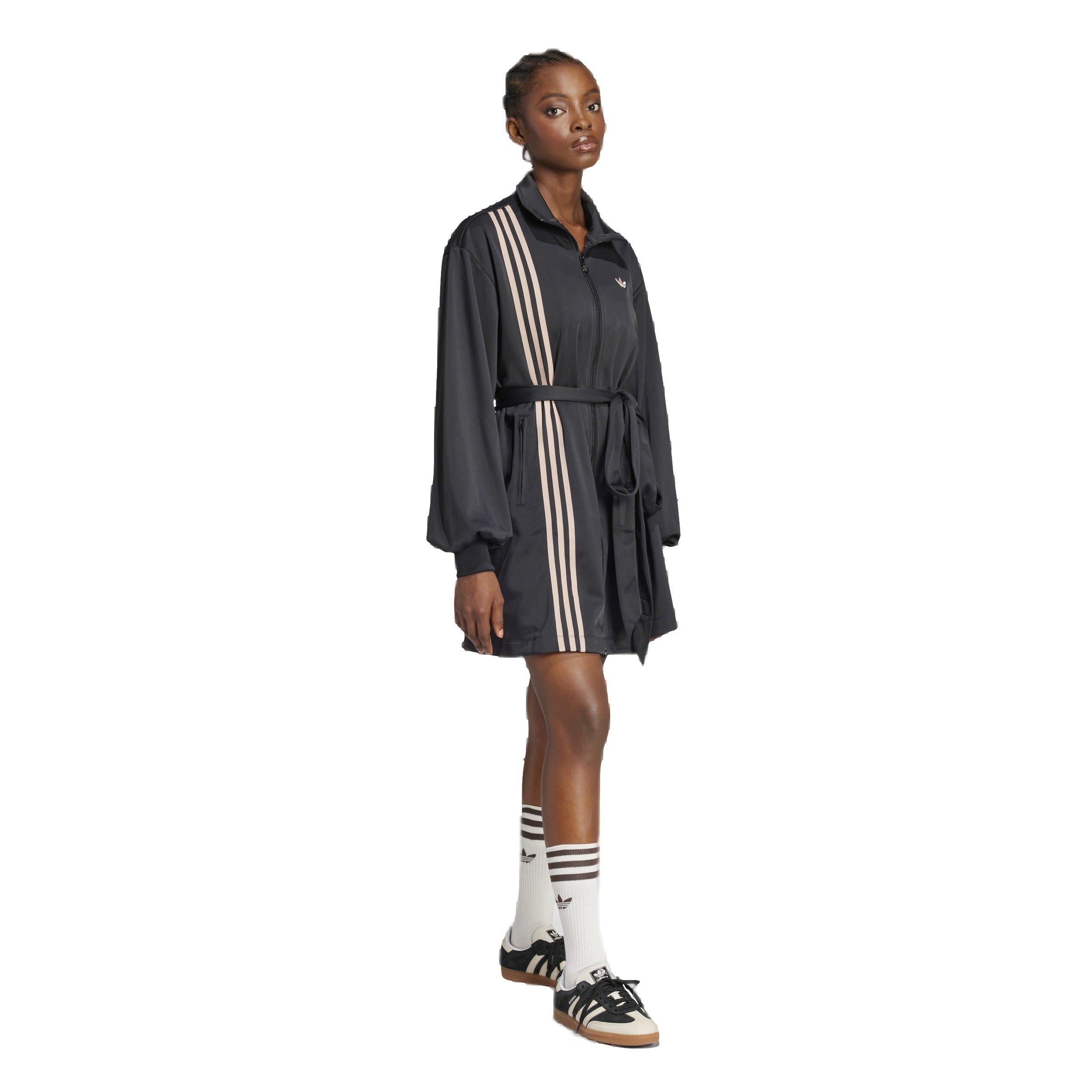 adidas Originals Women's 3-Stripe Wrapped Track Suit Dress -Black - BLACK Thumbnail View 5