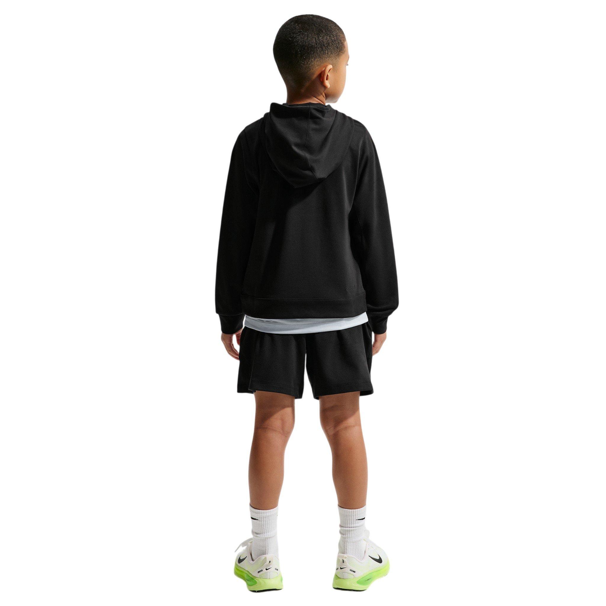 Nike Big Boys' Primary Nanoknit Dri-FIT UC Protection Pullover Hoodie - Black - BLACK Thumbnail View 5