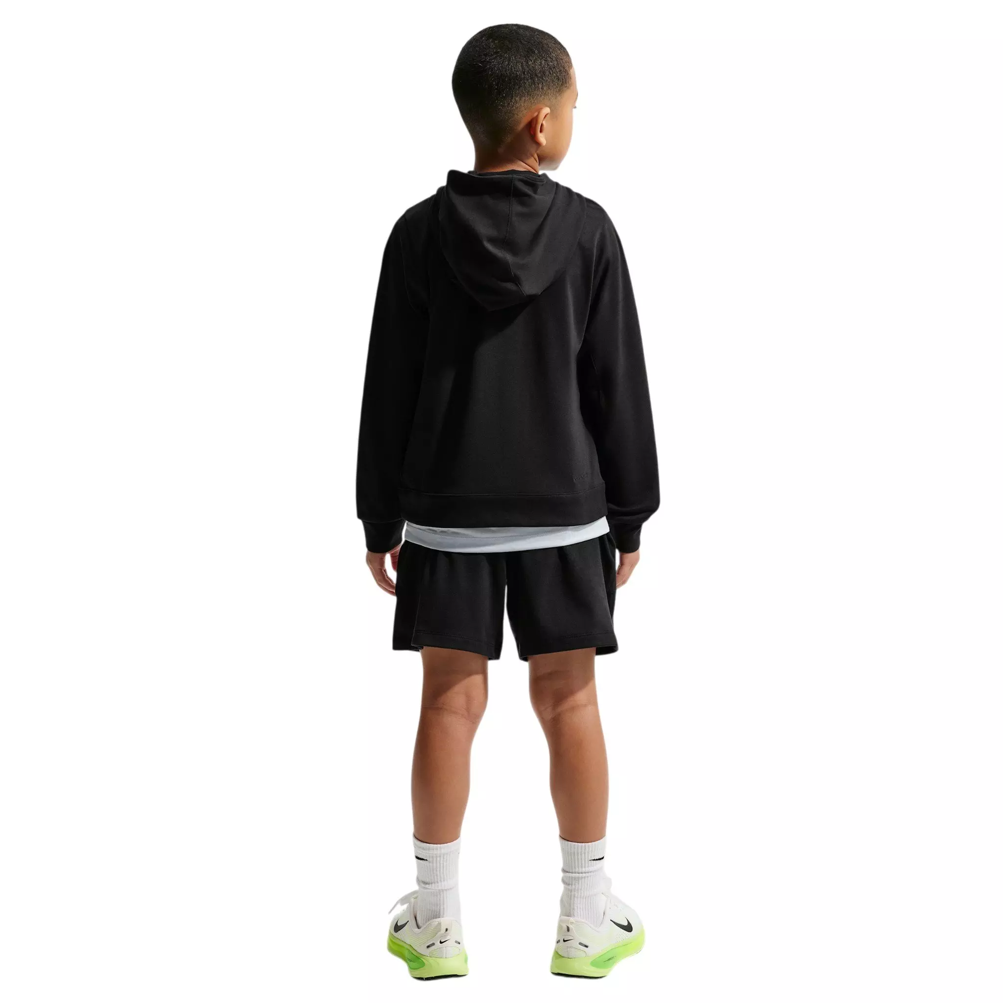 Nike Big Boys' Primary Nanoknit Dri-FIT UC Protection Pullover Hoodie - Black - BLACK