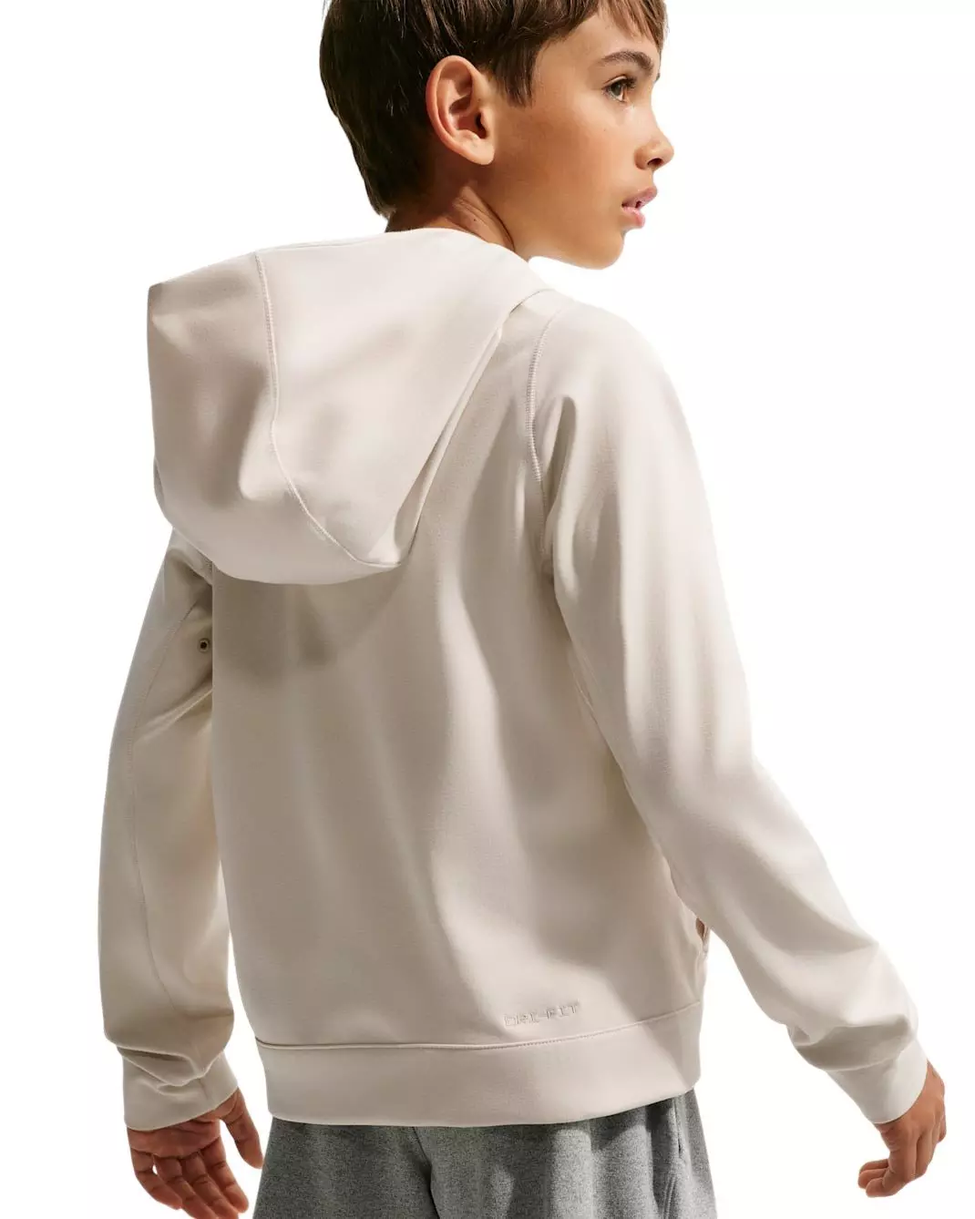 Nike Big Boys' Primary Nanoknit Dri-FIT UC Protection Pullover Hoodie - Beige - BEIGE