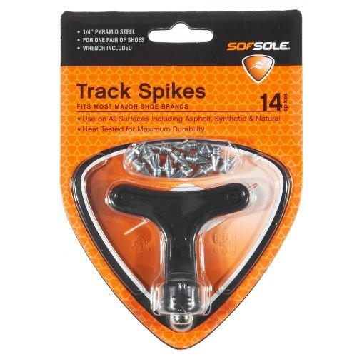 SOFSOLE Replacement Track Spikes 1/8" Pyramid Steel 14 Cleats 1 Shoe for sale online 