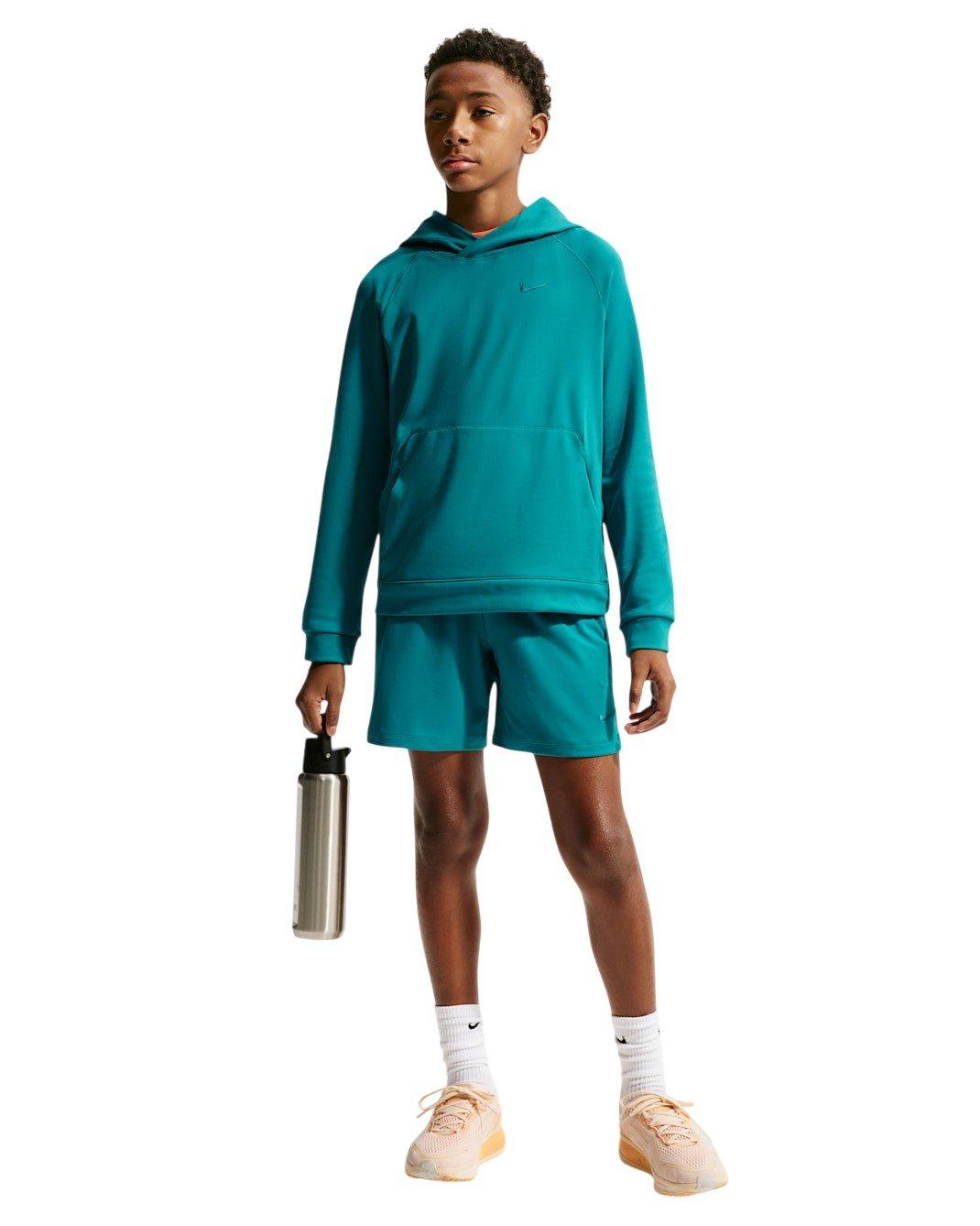 Nike Big Boys' Primary Nanoknit Dri-FIT UC Protection Pullover Hoodie - Teal - TEAL Thumbnail View 4