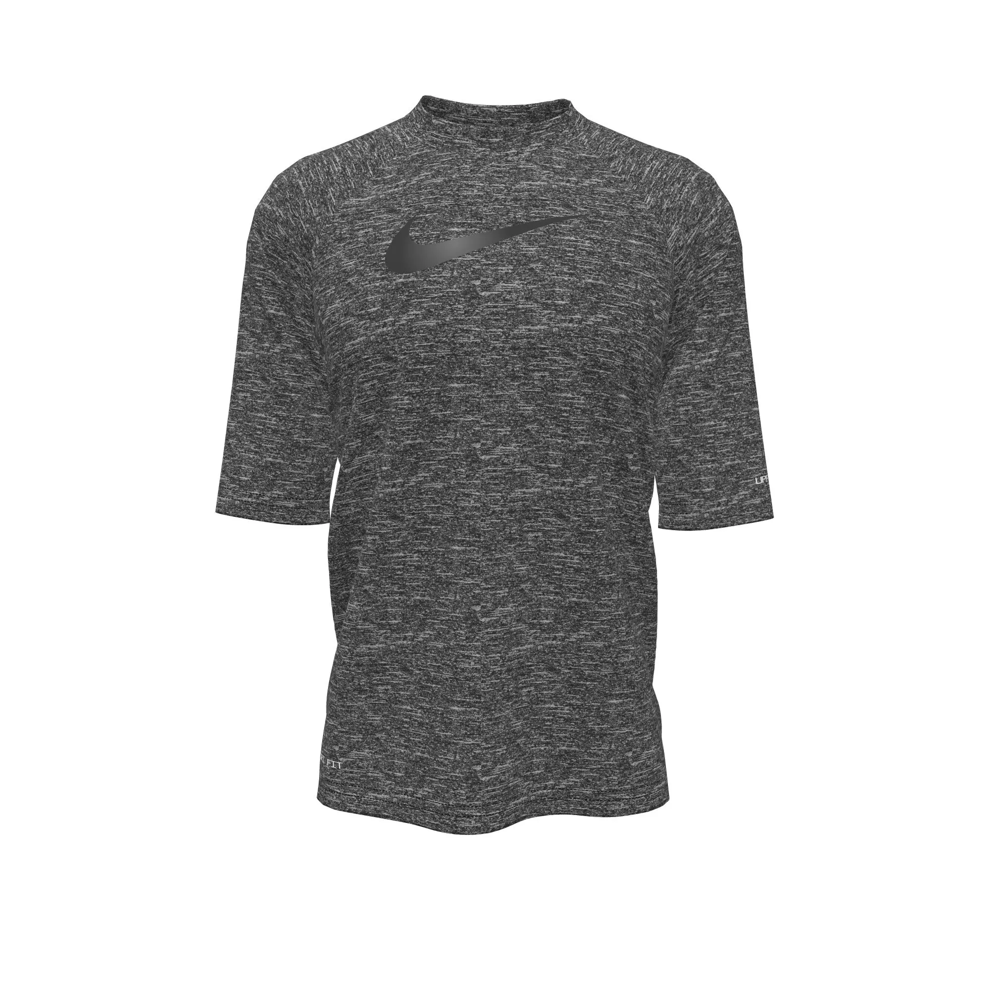 Nike Big Boys' Heather Half Sleeve Hydroguard - BLACK